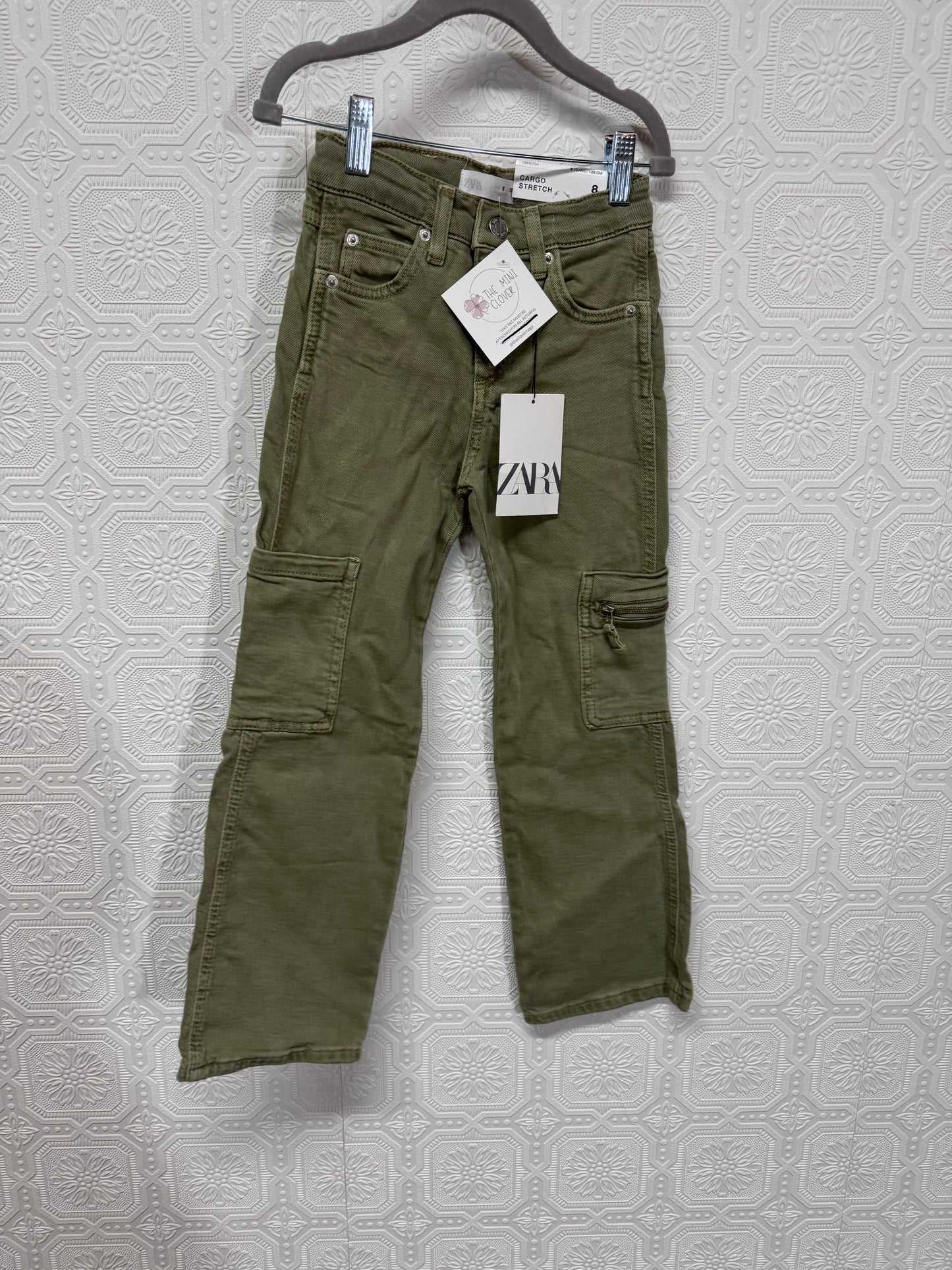 Zara Kids Cargo Stretch Pants - Size 8