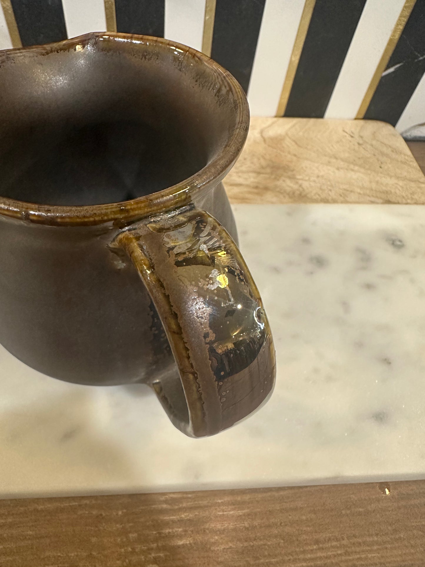 Pottery Sugar and Cream Set