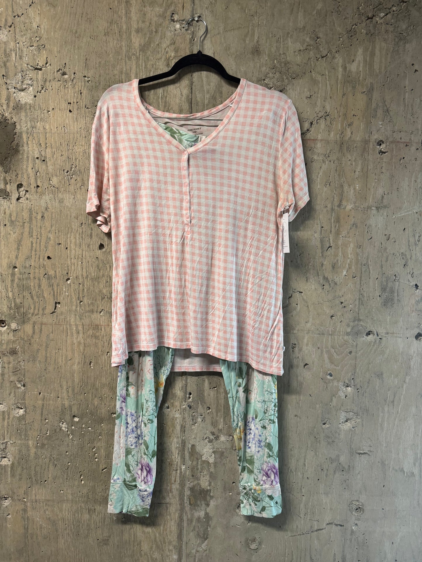 Posh Peanut Pink and Floral Pyjamas Large