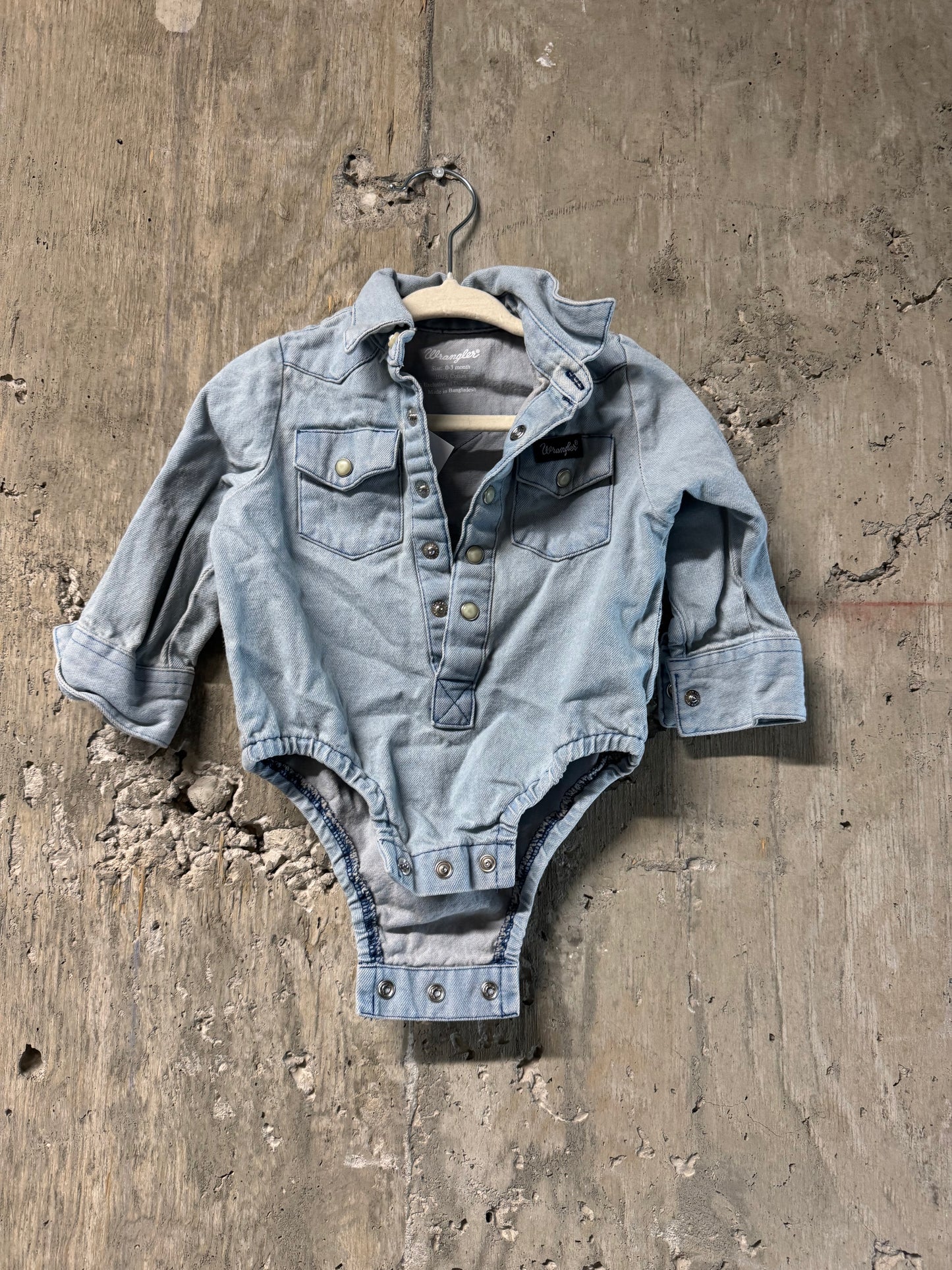 Wrangler Denim Diaper Shirt 0/3 Month