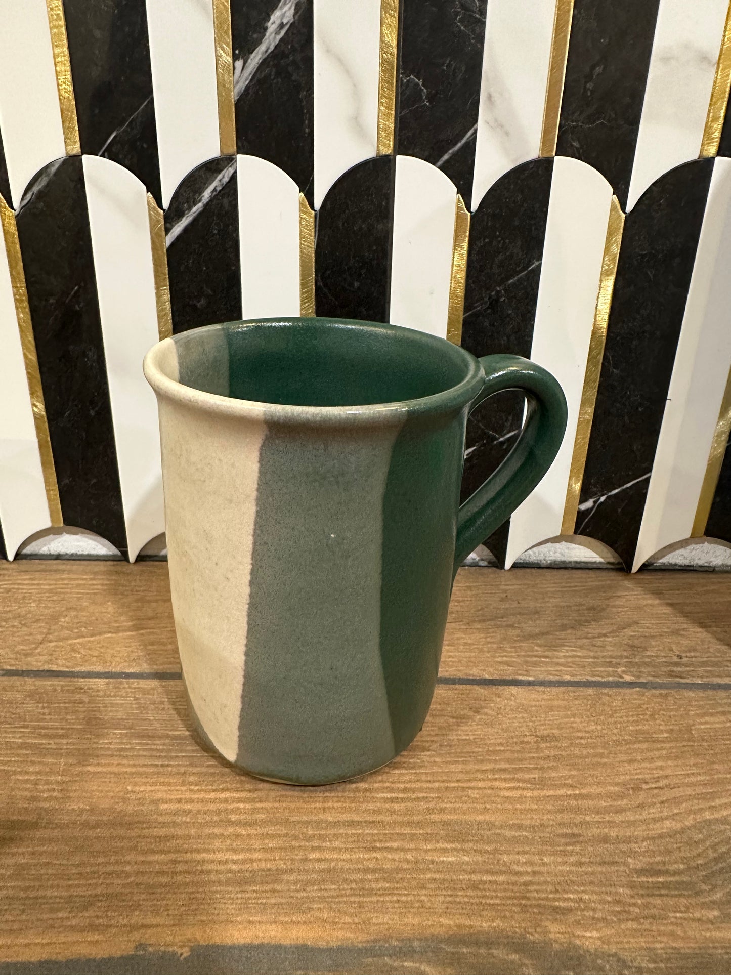 Green Pottery Mug