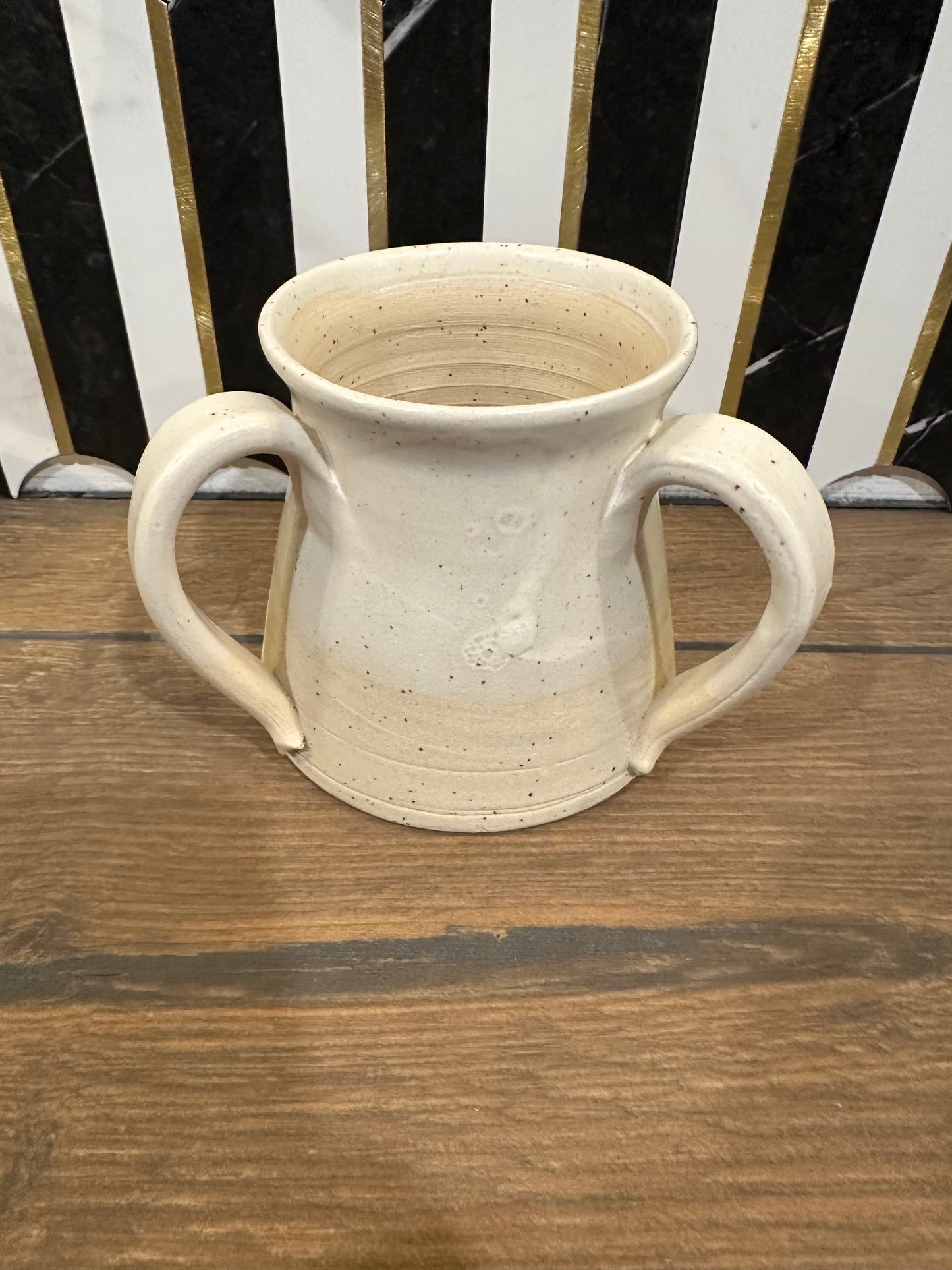 Double Handed Pottery Mug