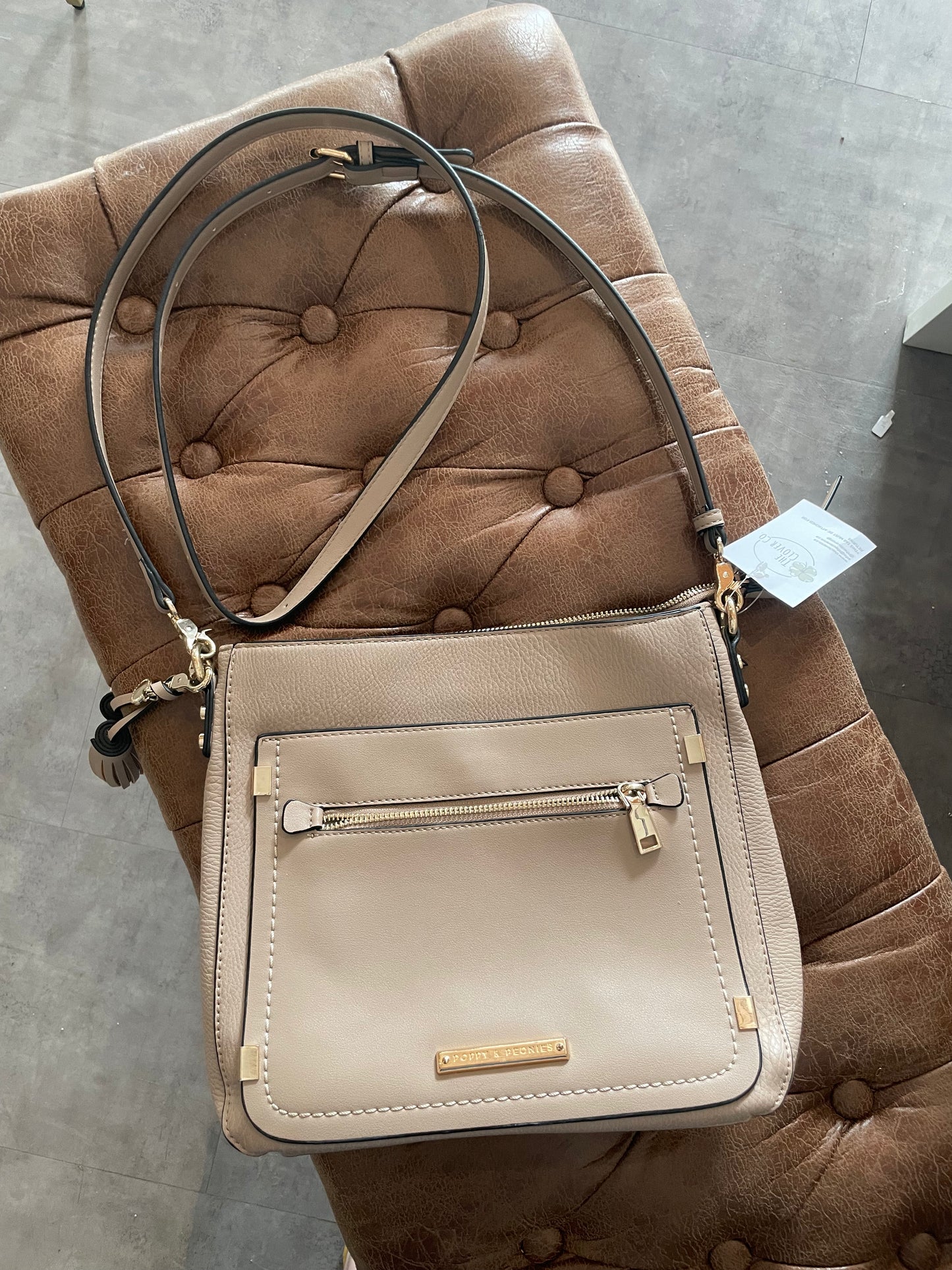Poppies and Peonies Crossbody