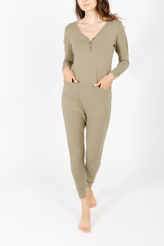 Smash + Tess Wednesday Romper Olive Green - Size XS