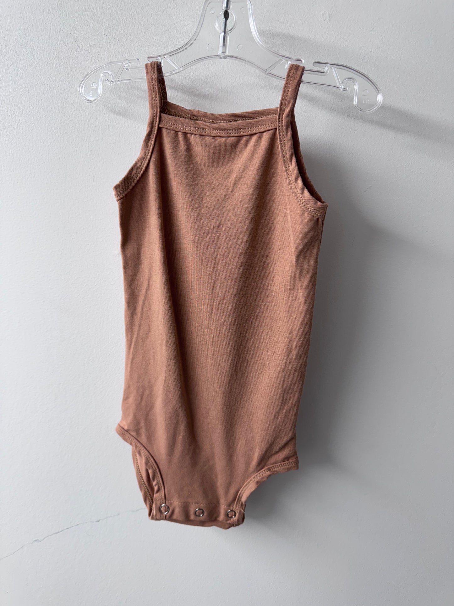 Jax + Lennon Dusty Coral Tank Onesie - Size 6/12 Months