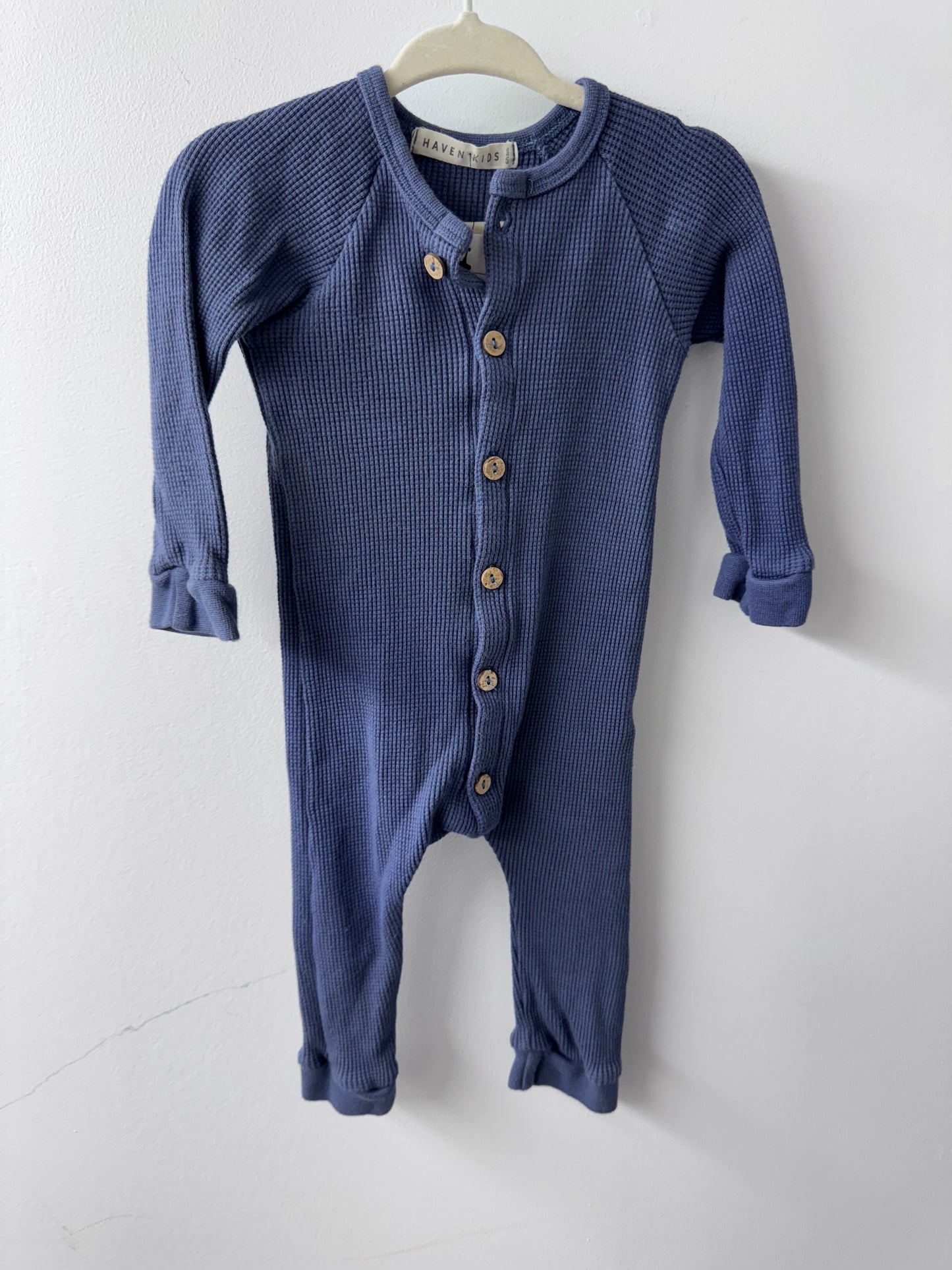 Haven Kids Waffle Romper - Size 6/12 Months