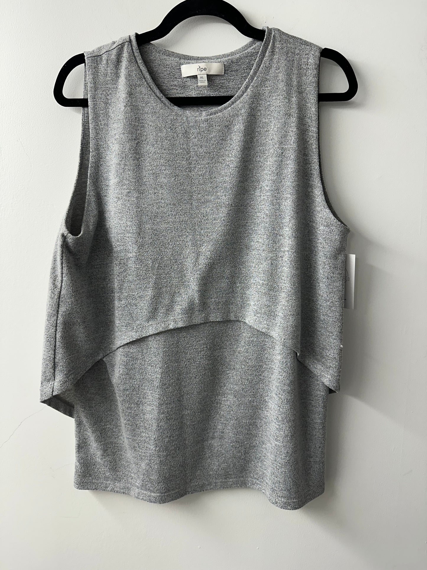 Ripe Summer Swing Back Nursing Tank Grey XL