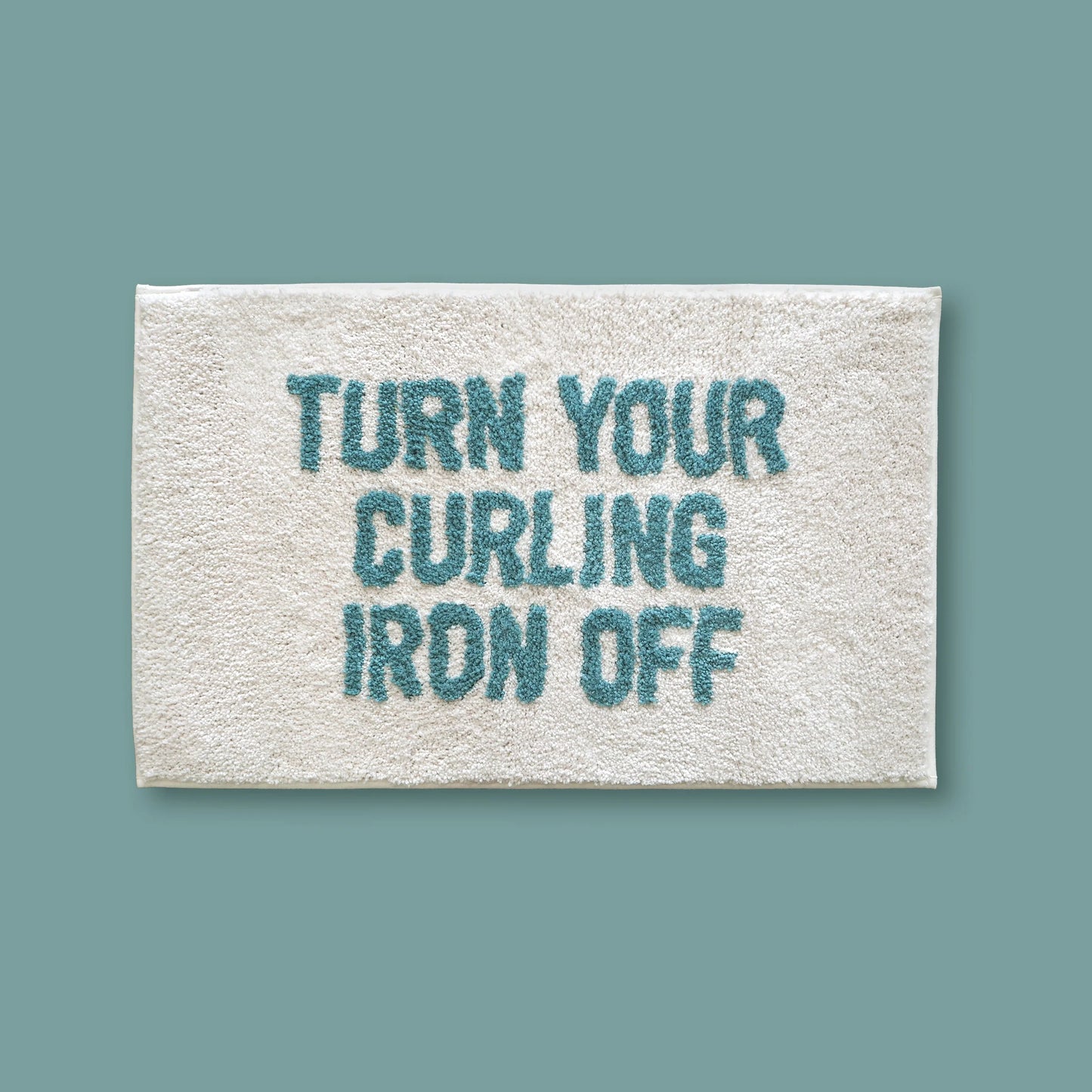 Turn Your Curling Iron Off Bath Mat