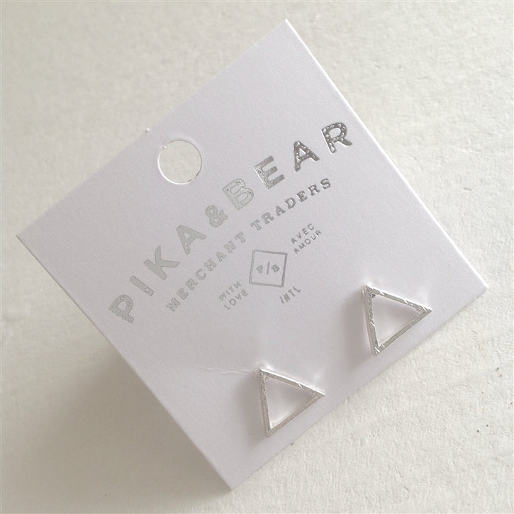 Pika & Bear Triangle Stud