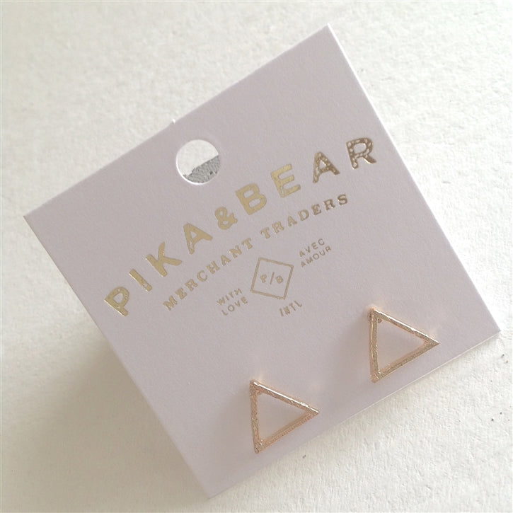 Pika & Bear Triangle Stud