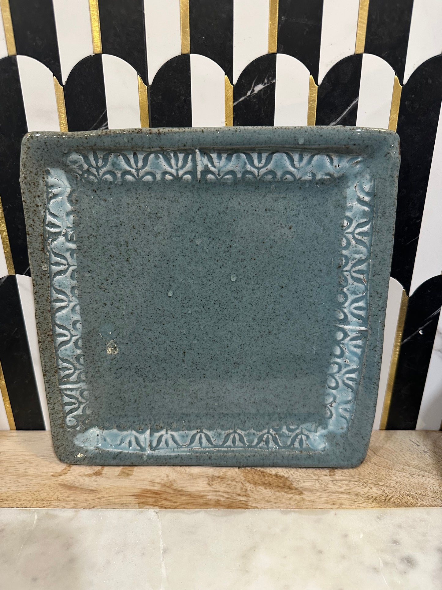 Square Pottery Plate