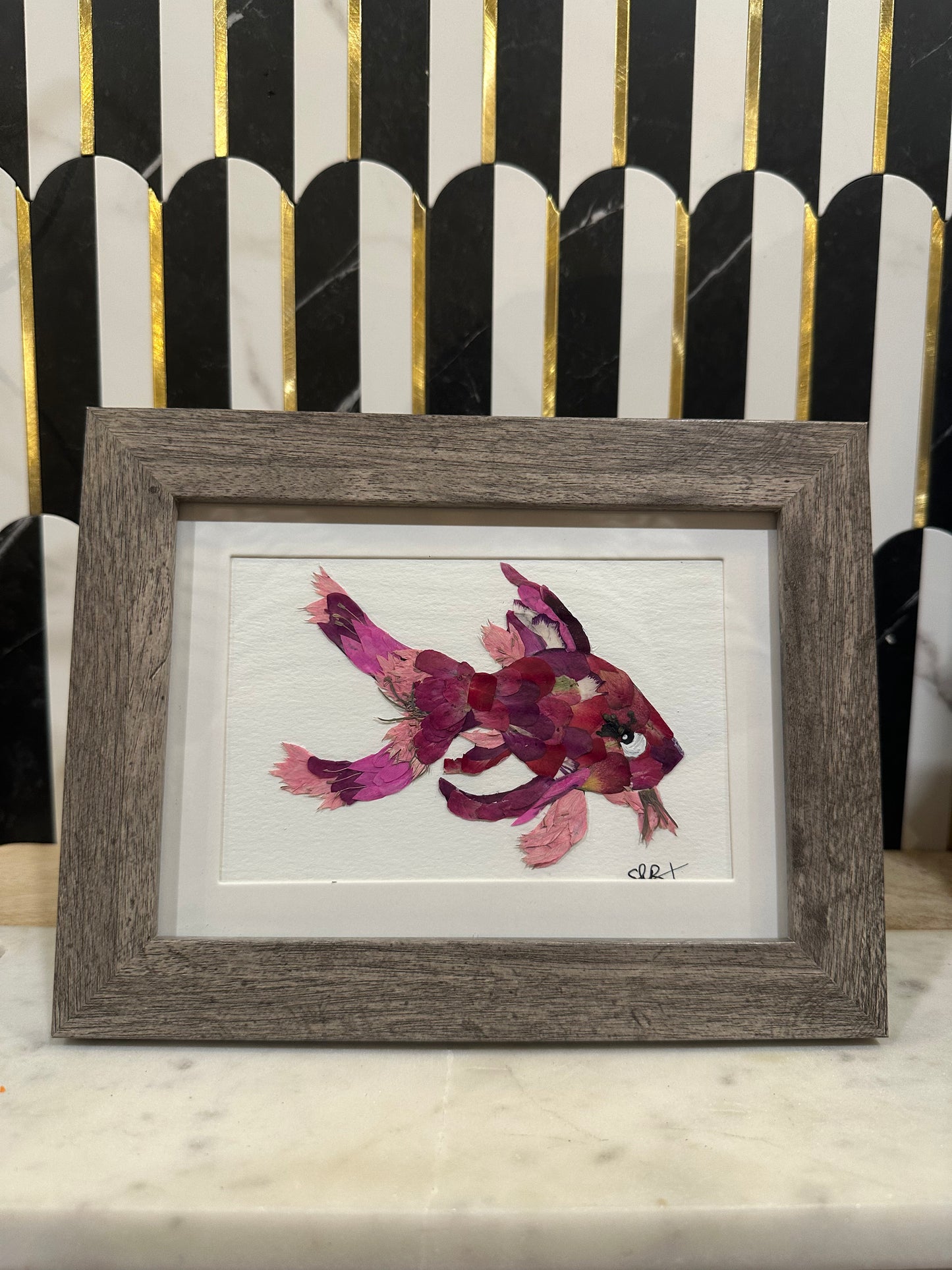Floral Garden Art - 4x6 Fish