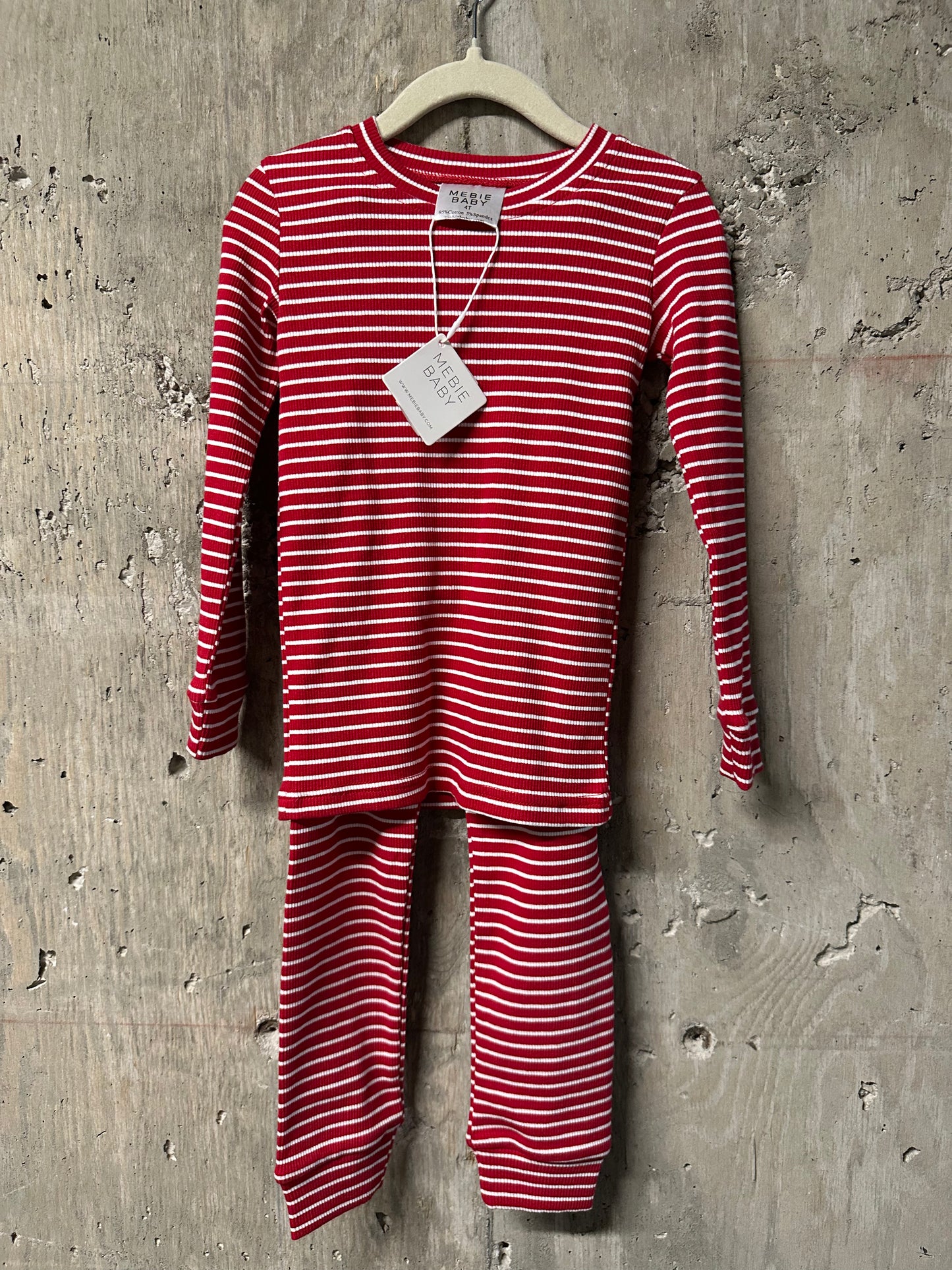 Mebie Baby Holiday Ribbed 2pc Set Sz 4T NWT