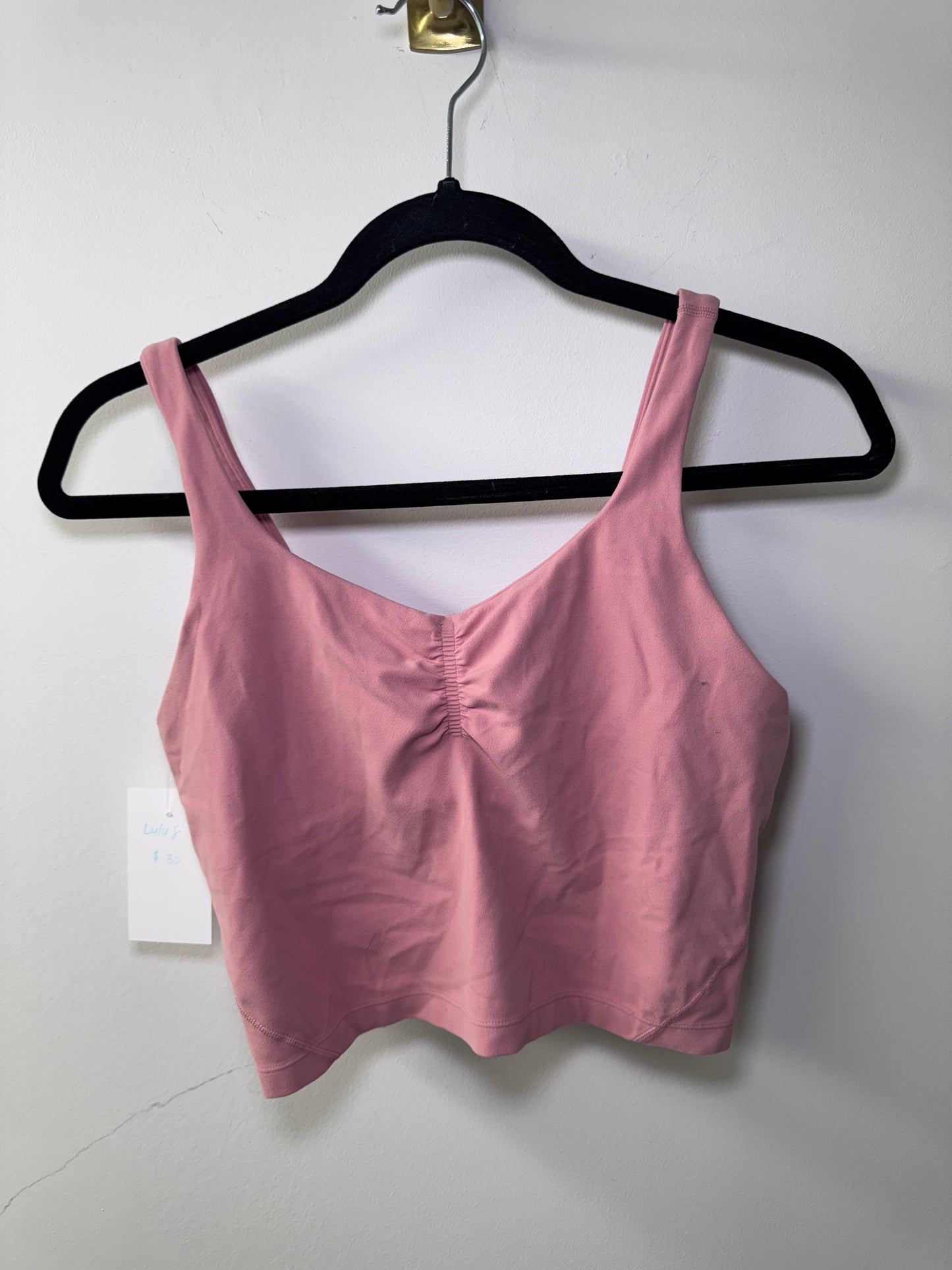 Lululemon Align Tank Gathered Front Light Pink - Size 8
