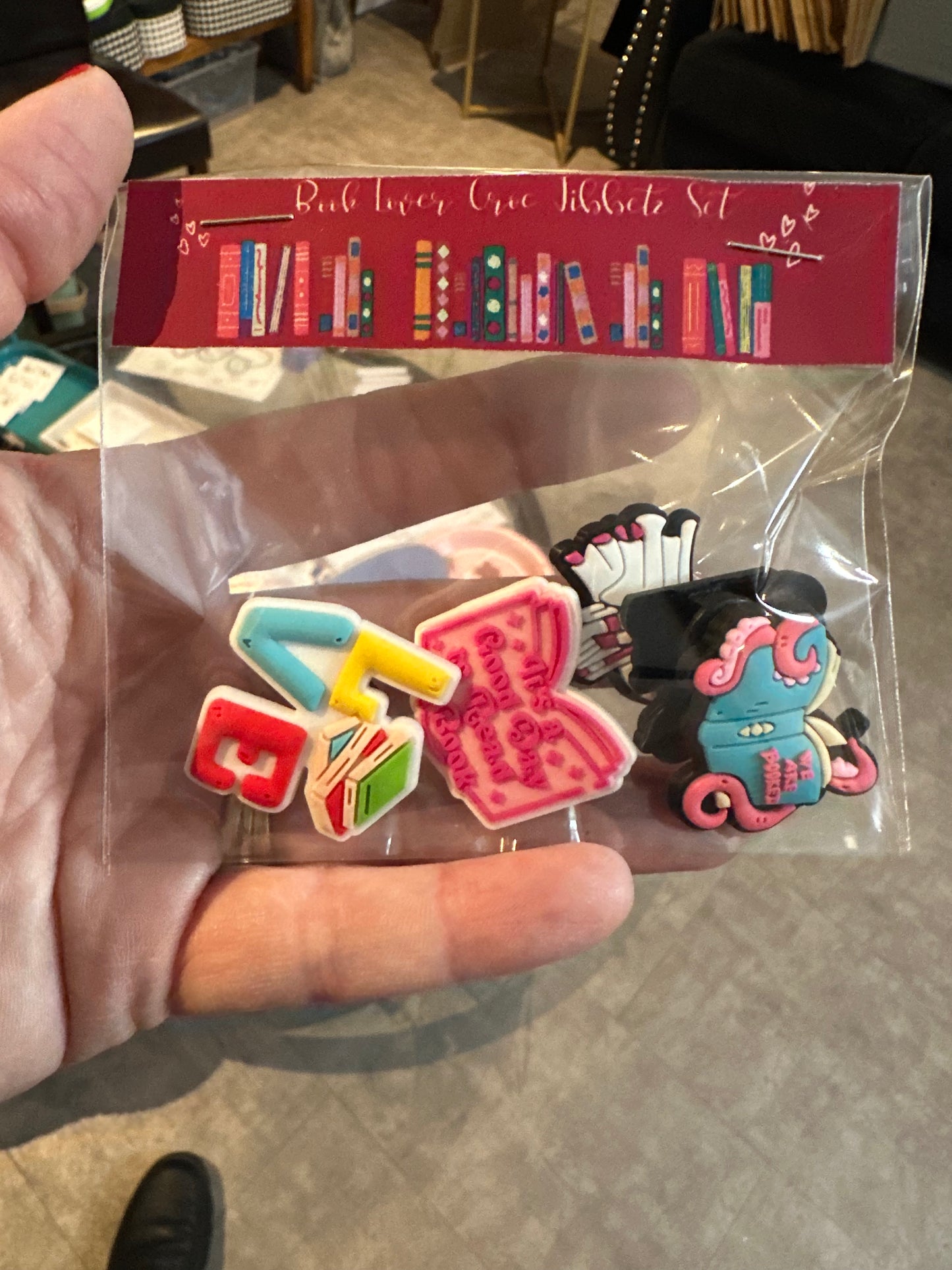 Book Lover Croc Jibbetz Set