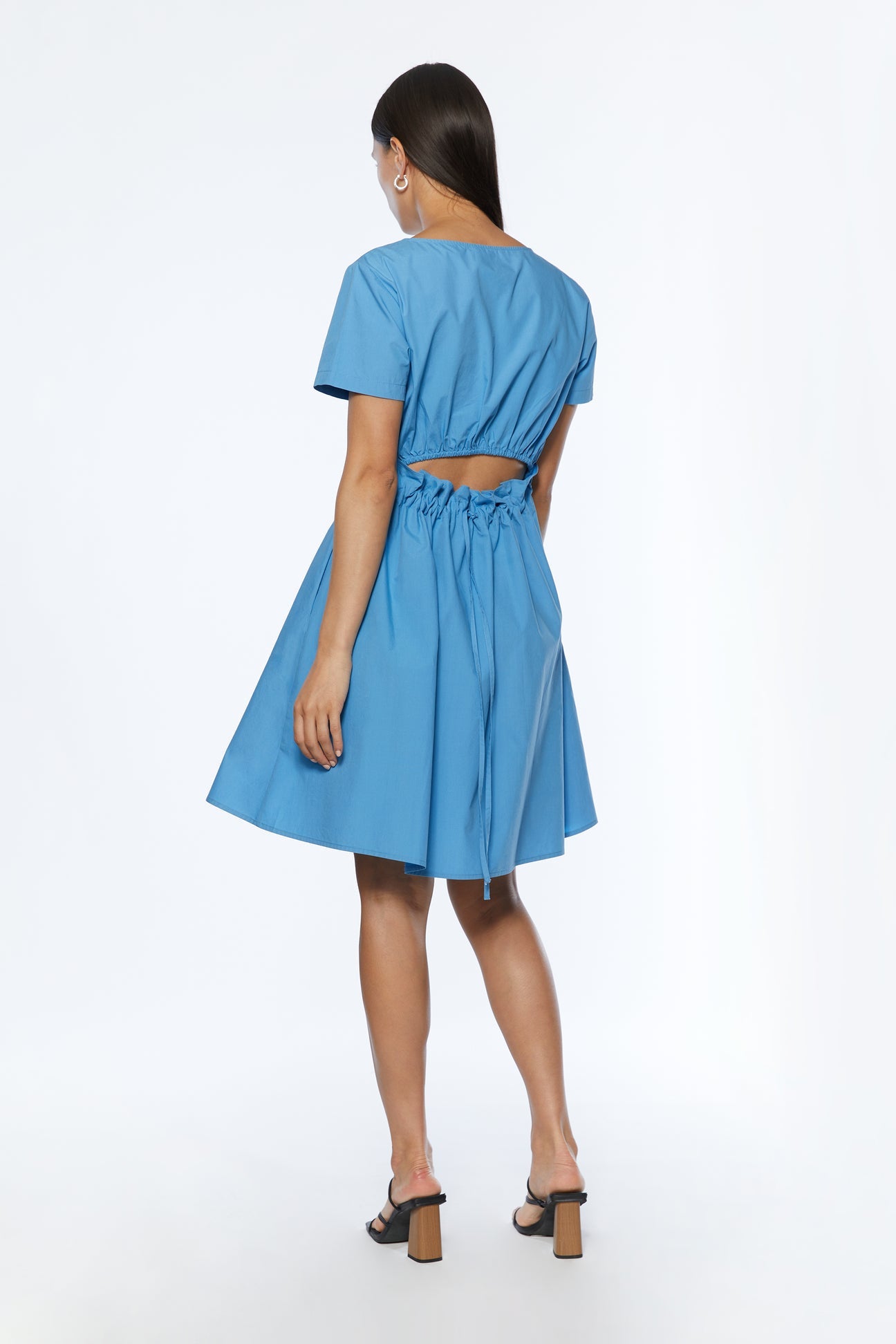 Oak + Fort Open Back Midi Dress Sz Small