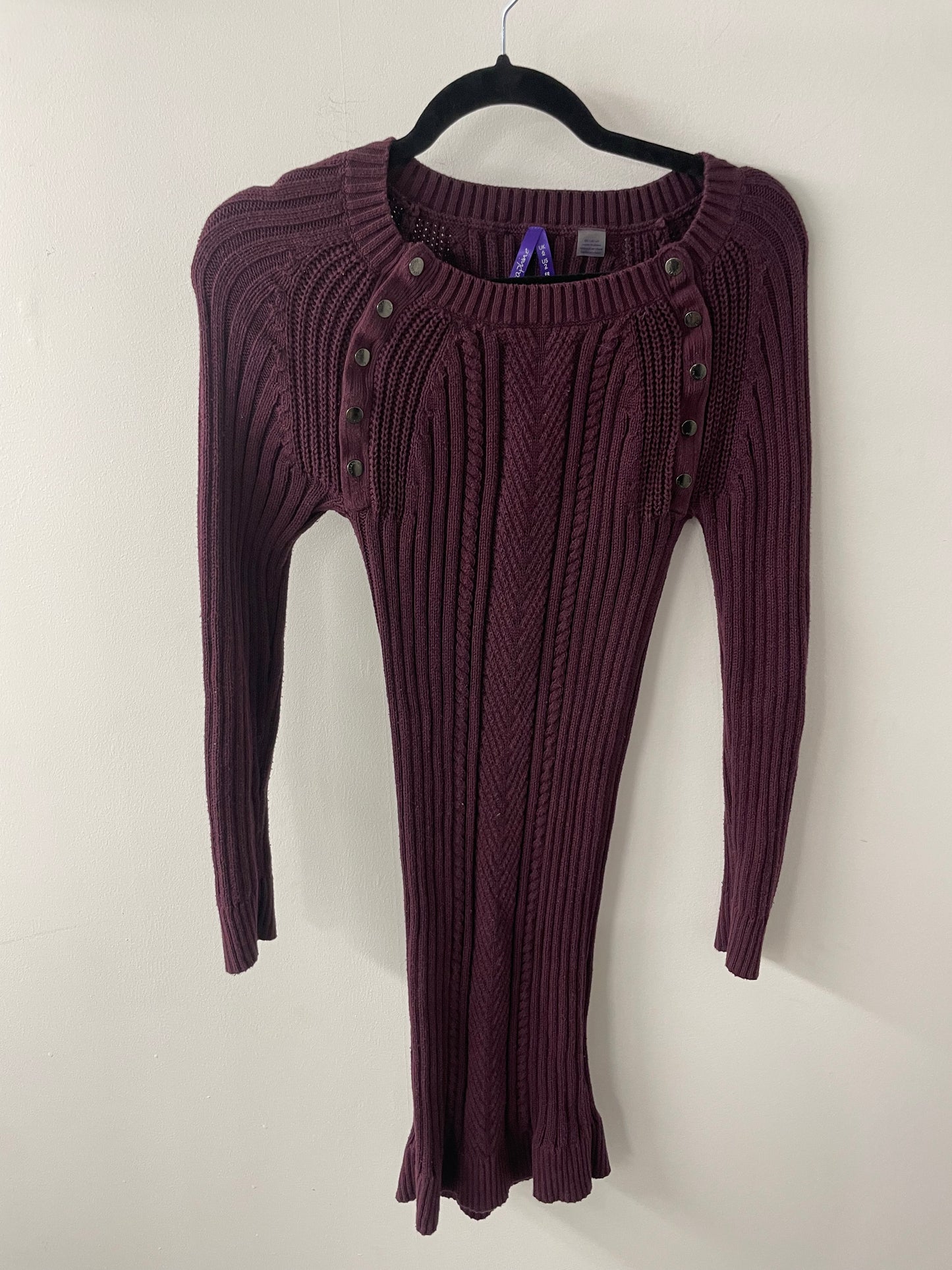 Seraphine Burgundy Knitted Maternity & Nursing Dress Sz XS