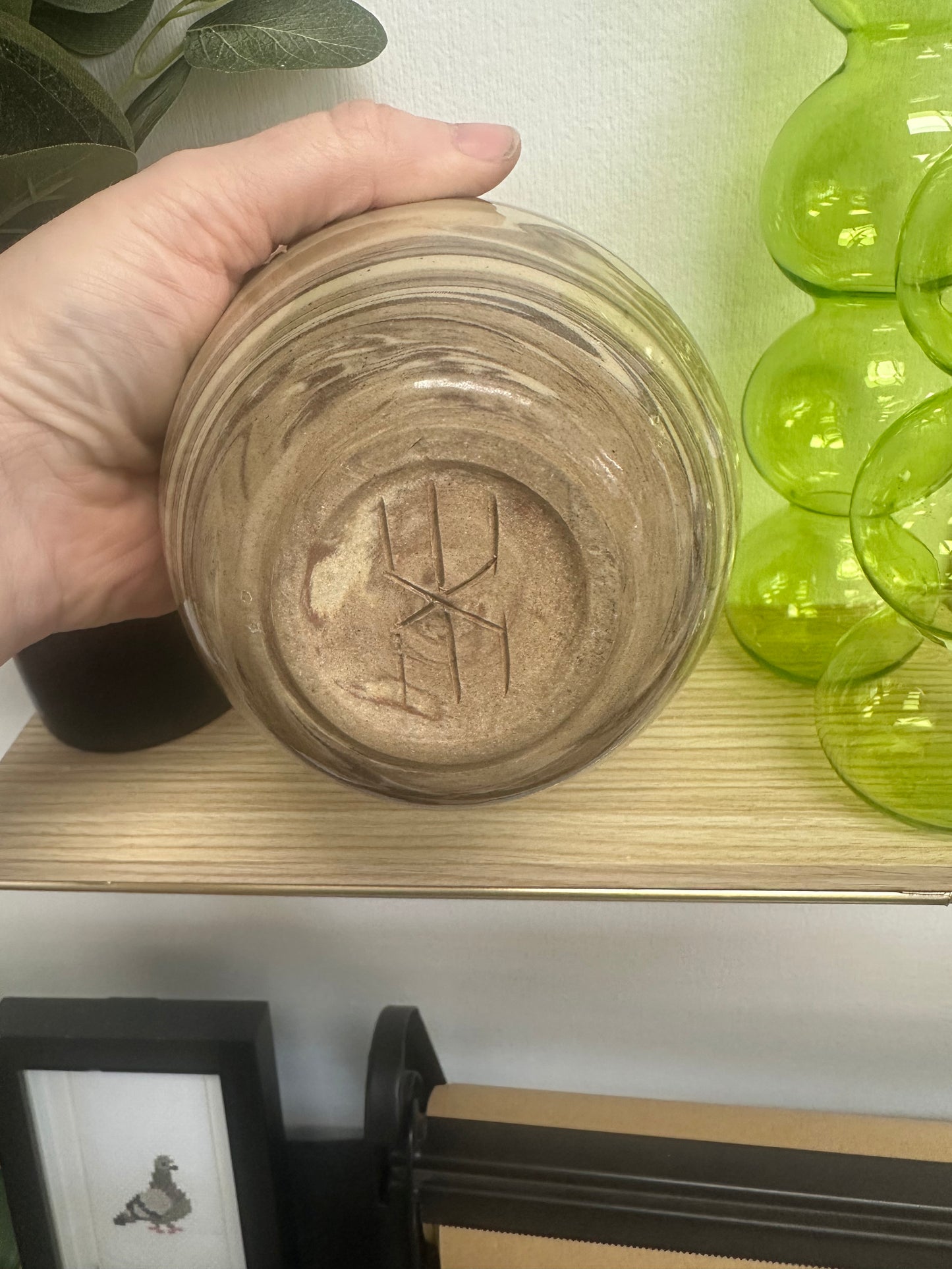 Small Brown Pottery Bowl