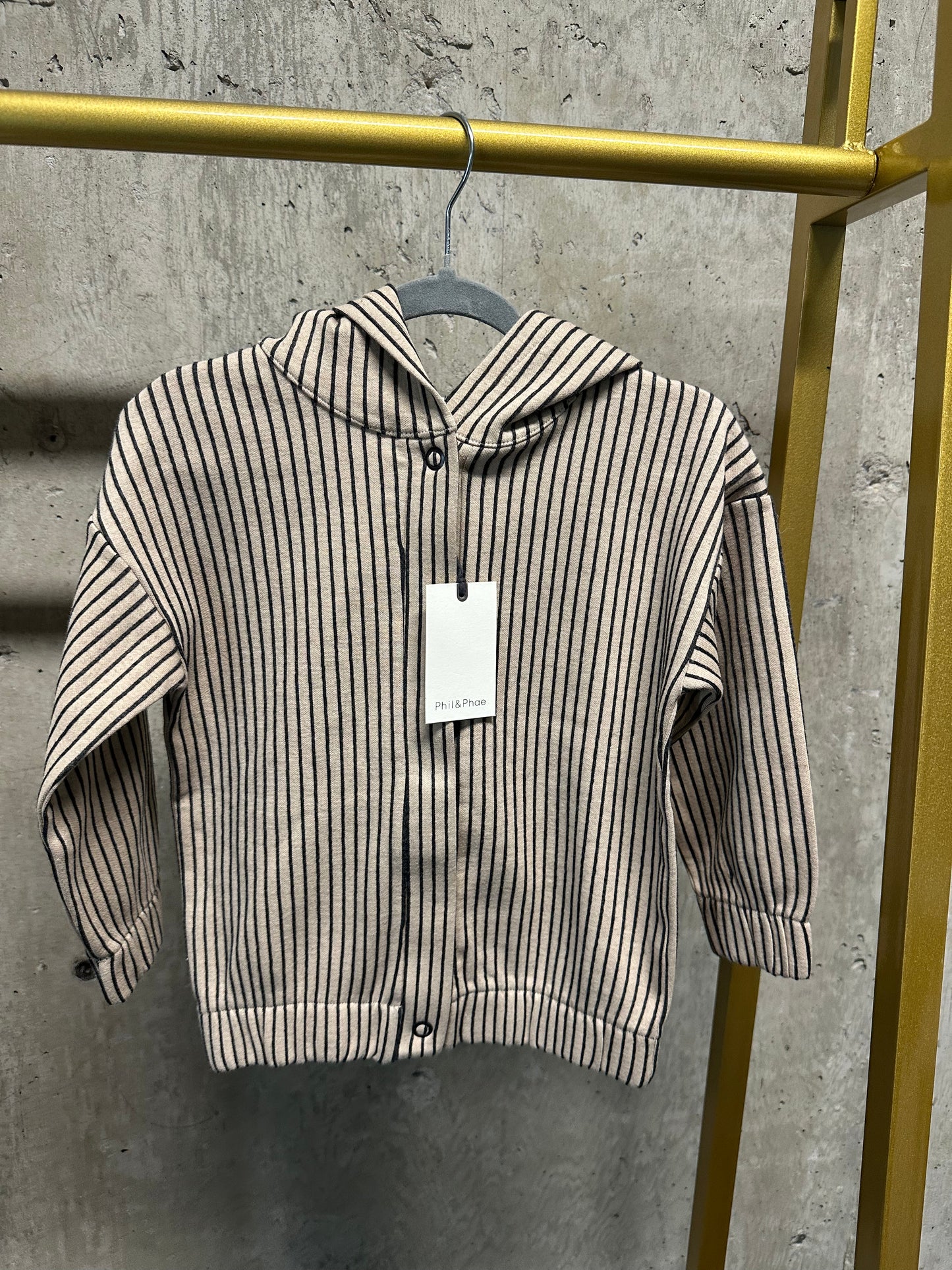 Phil and Phae Hooded Striped Jacket Sz 4T