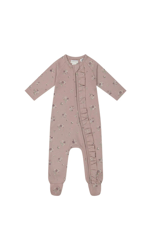 Jamie Kay Floral Ruffle Sleeper - 2T