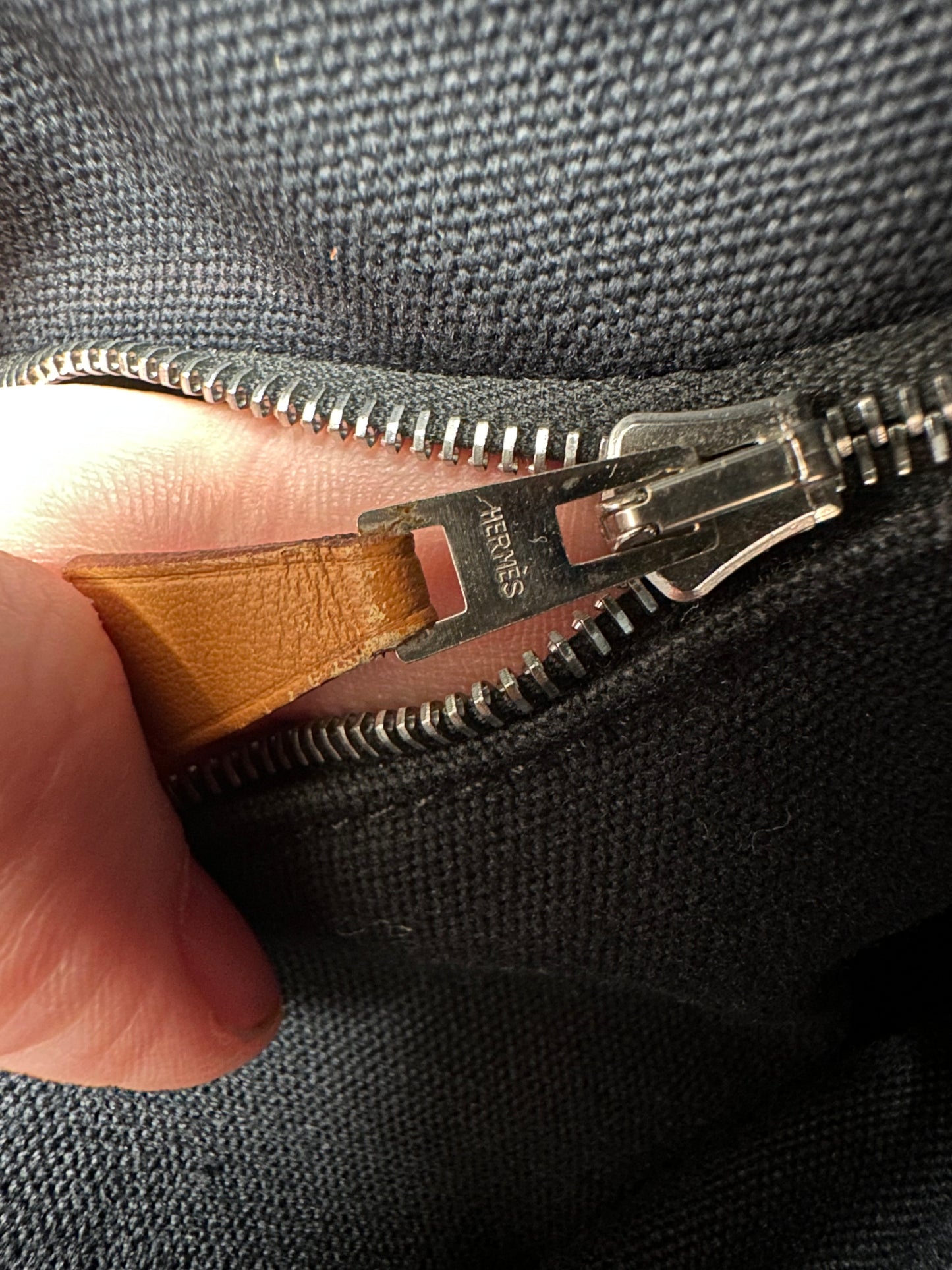 Hermes Black Canvas Tote