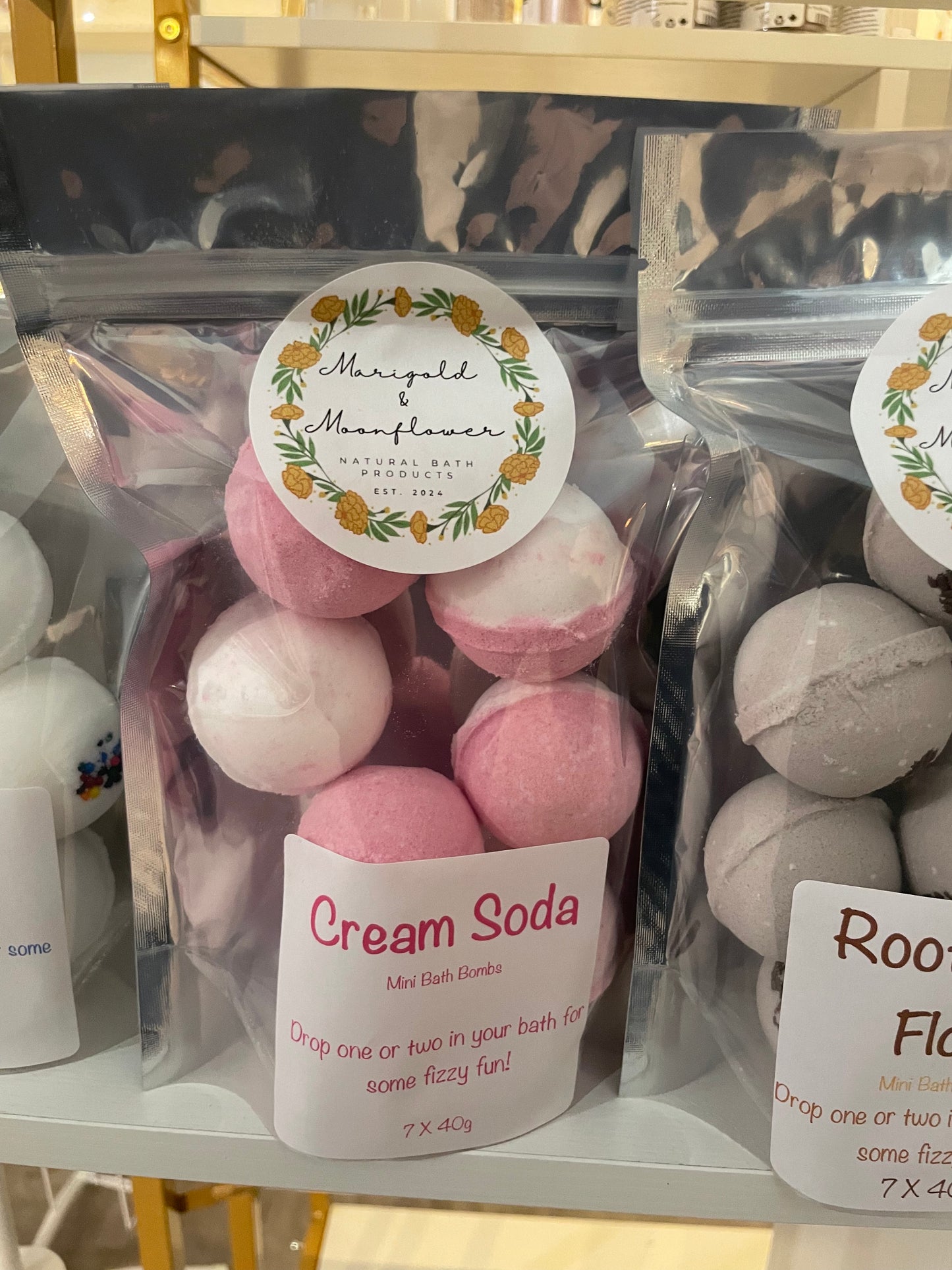 Marigold & Moonflower Mini Bath Bombs