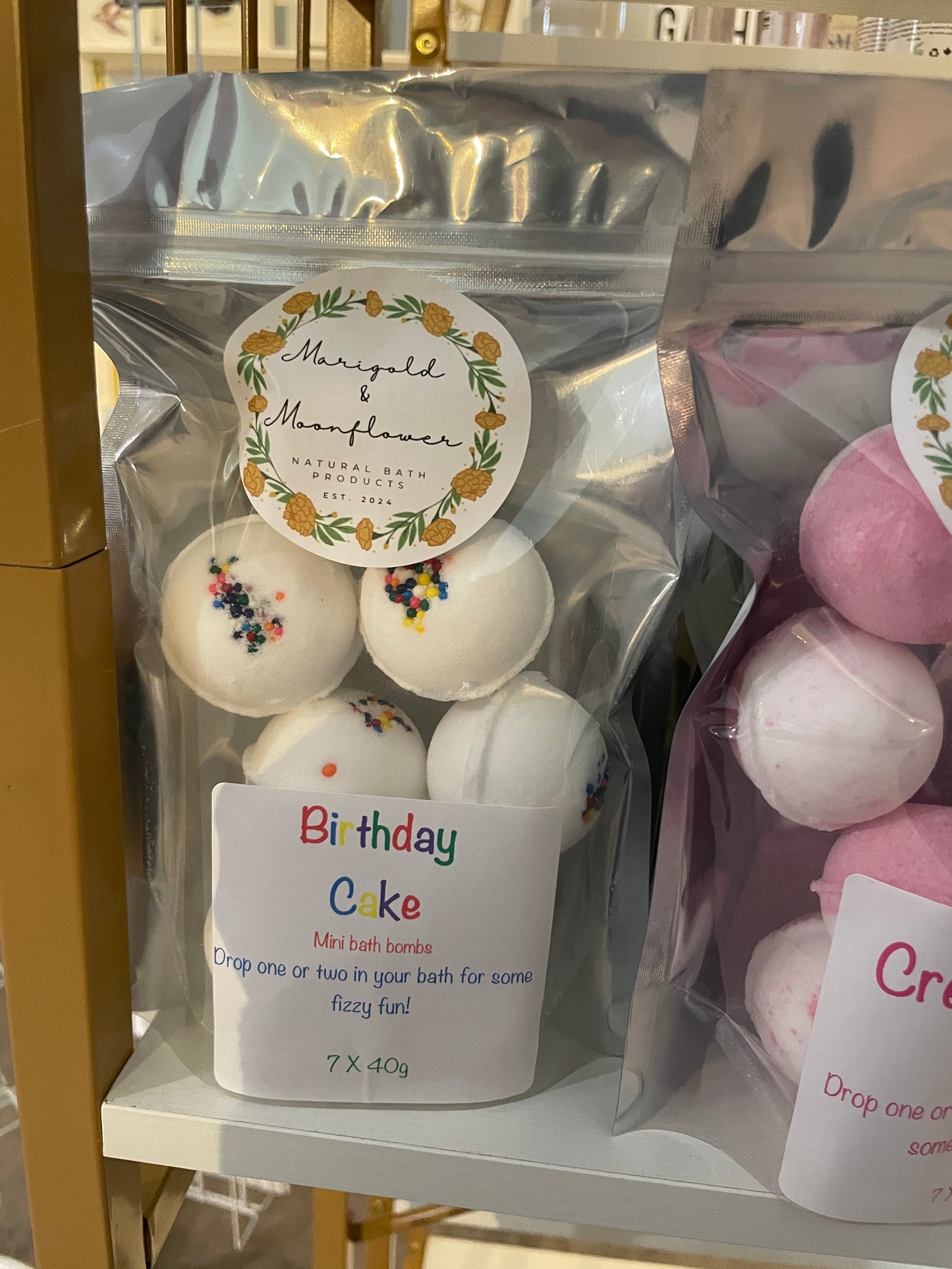 Marigold & Moonflower Mini Bath Bombs