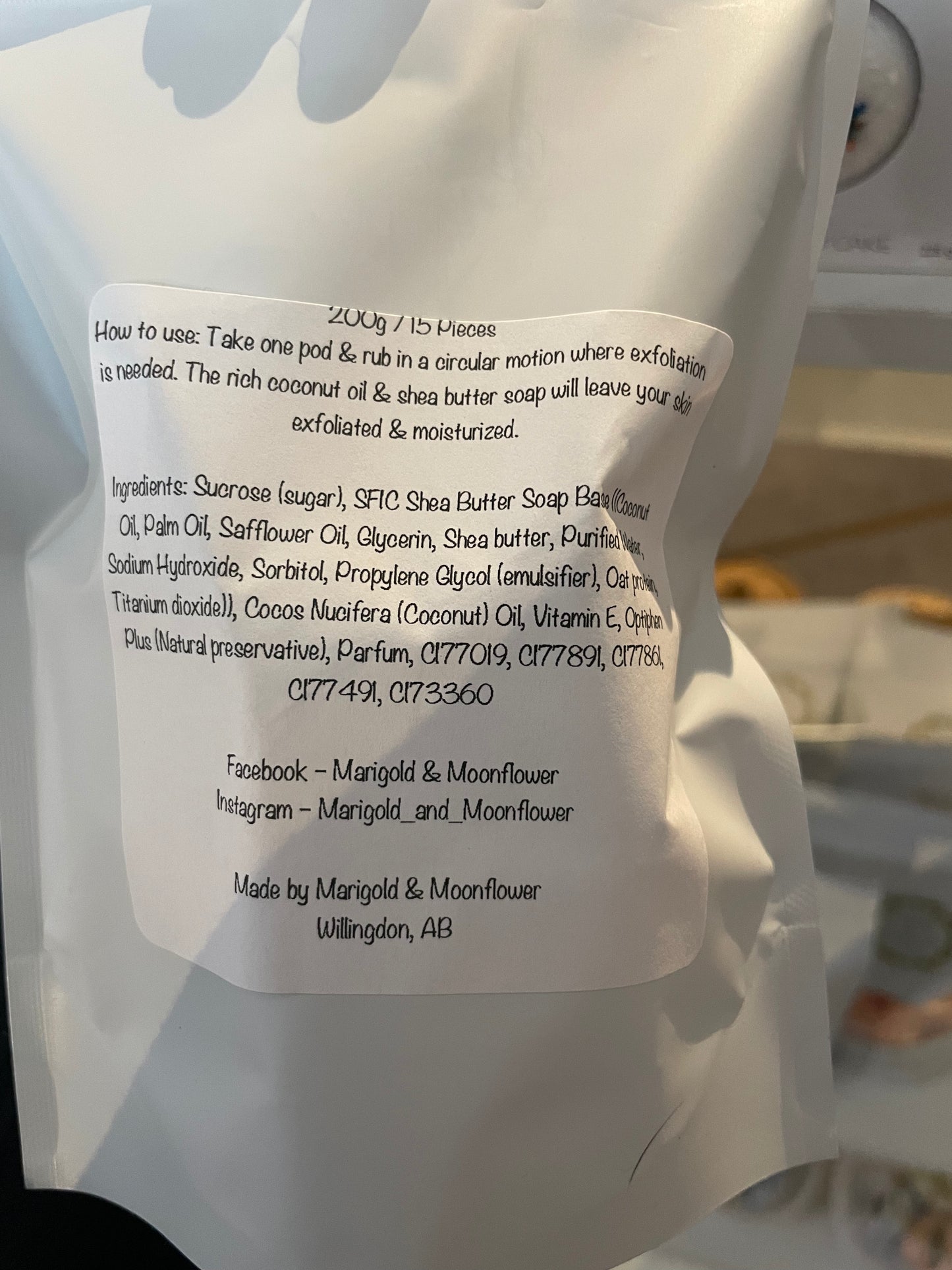 Marigold and Moonflower Sugar Scrub