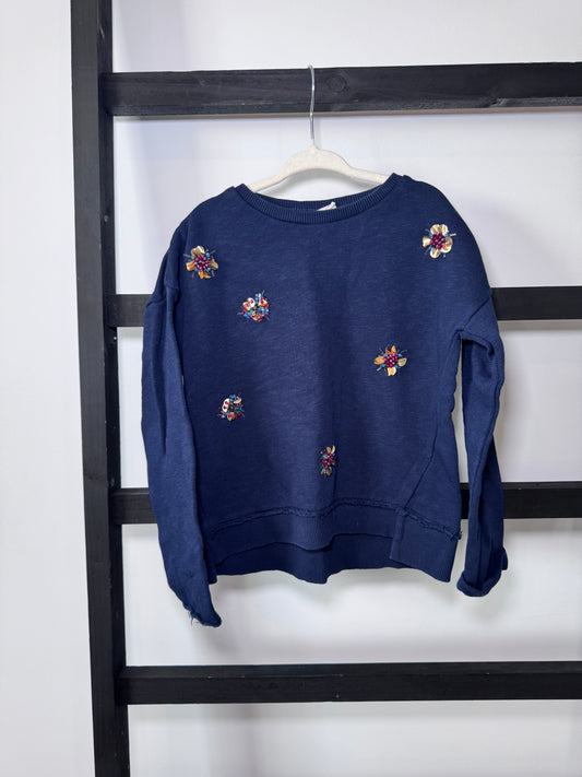 Zara Beaded Flower Crewneck - 6Yr