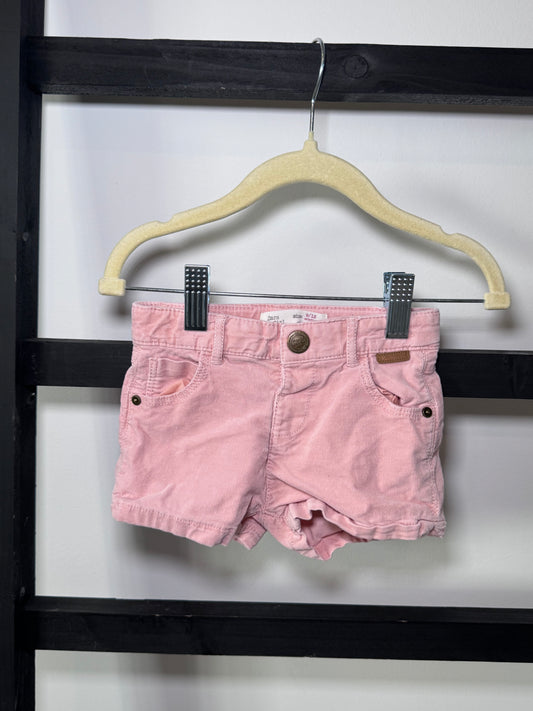 Zara Girls Pink Corduroy Shorts - 9/12 Month