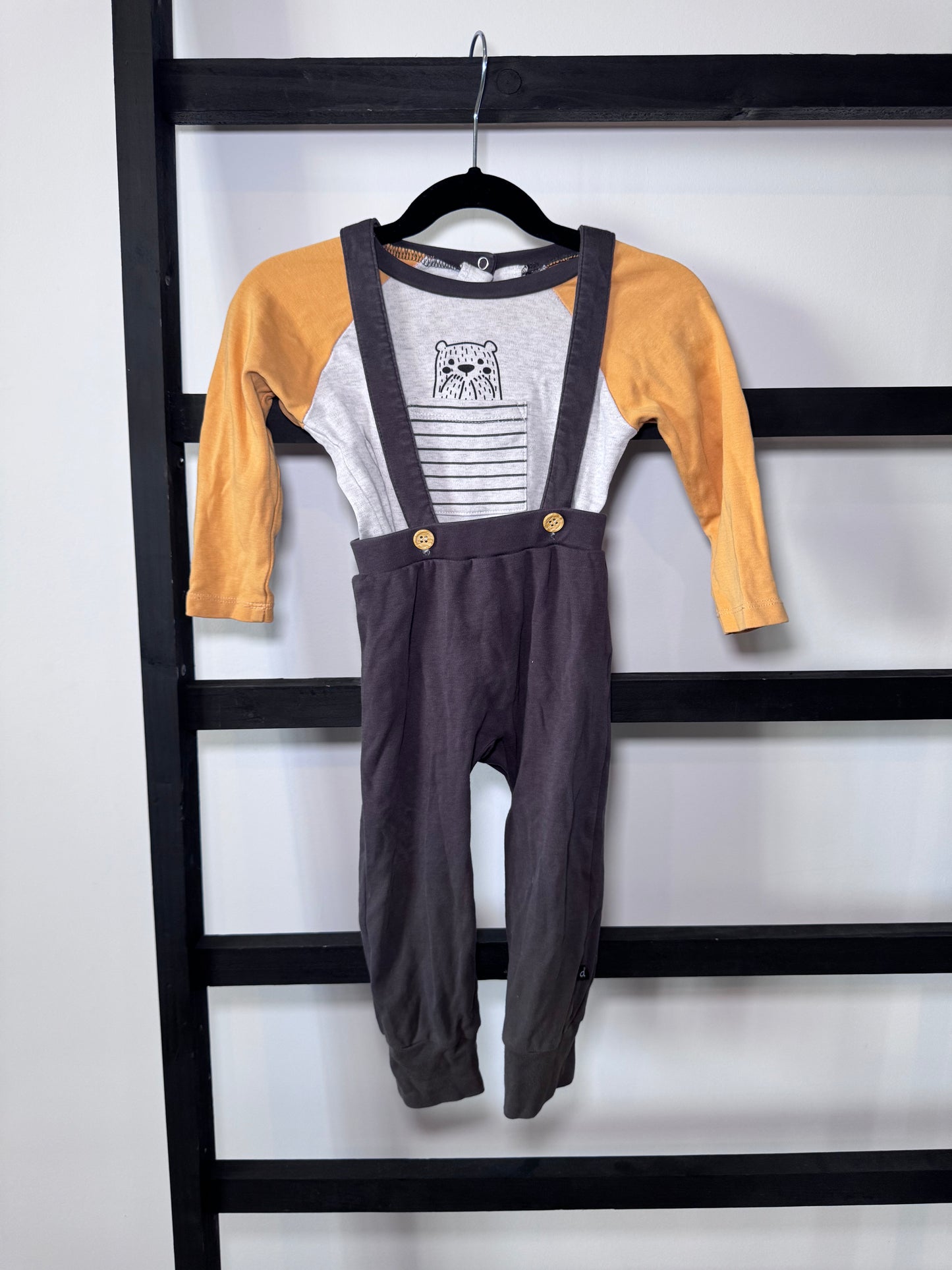 Deux Par Deux Two Piece Overall Set - 18 Month