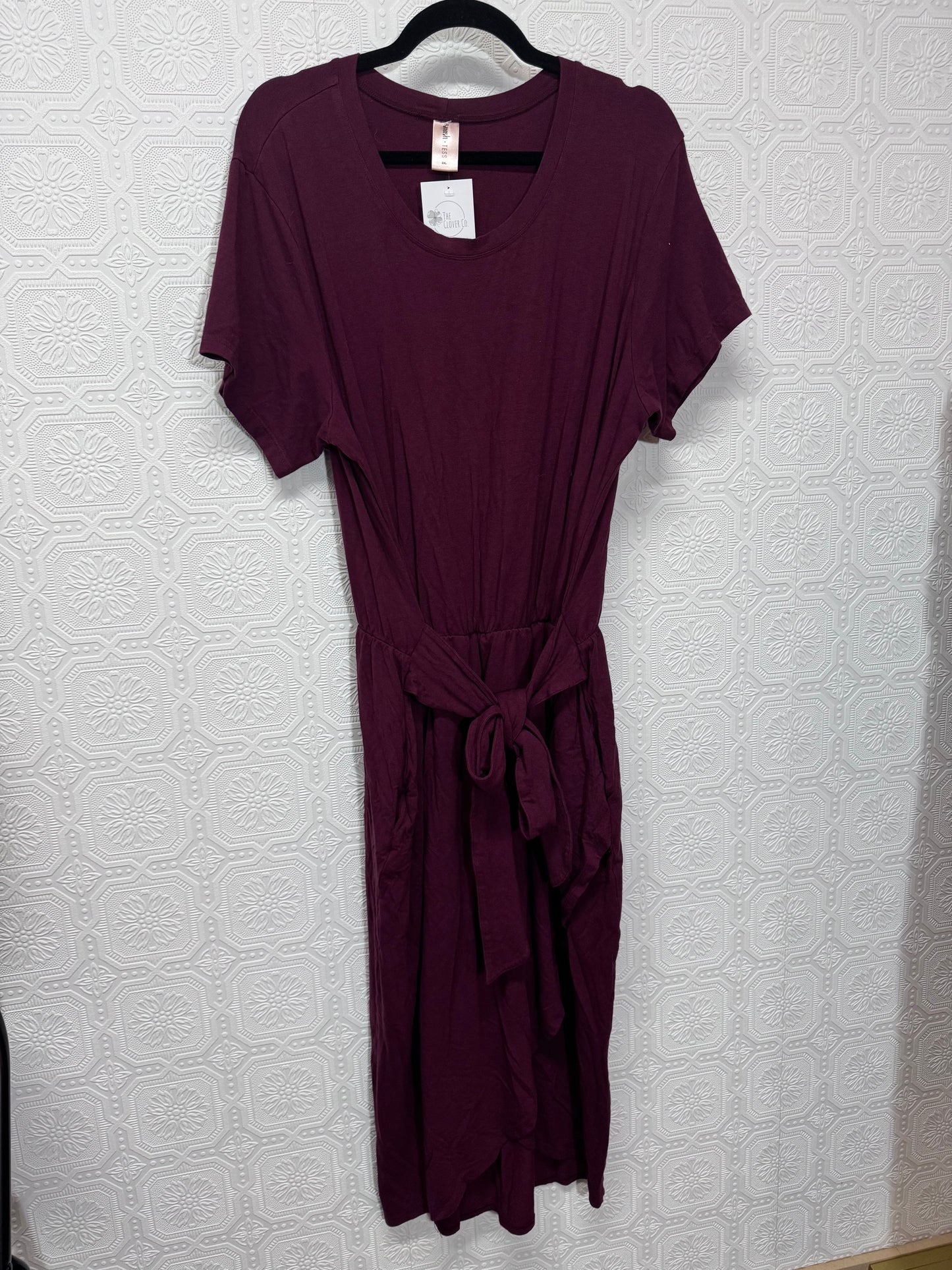 Smash & Tess Wrap Dress Bold Burgundy- Size XXL