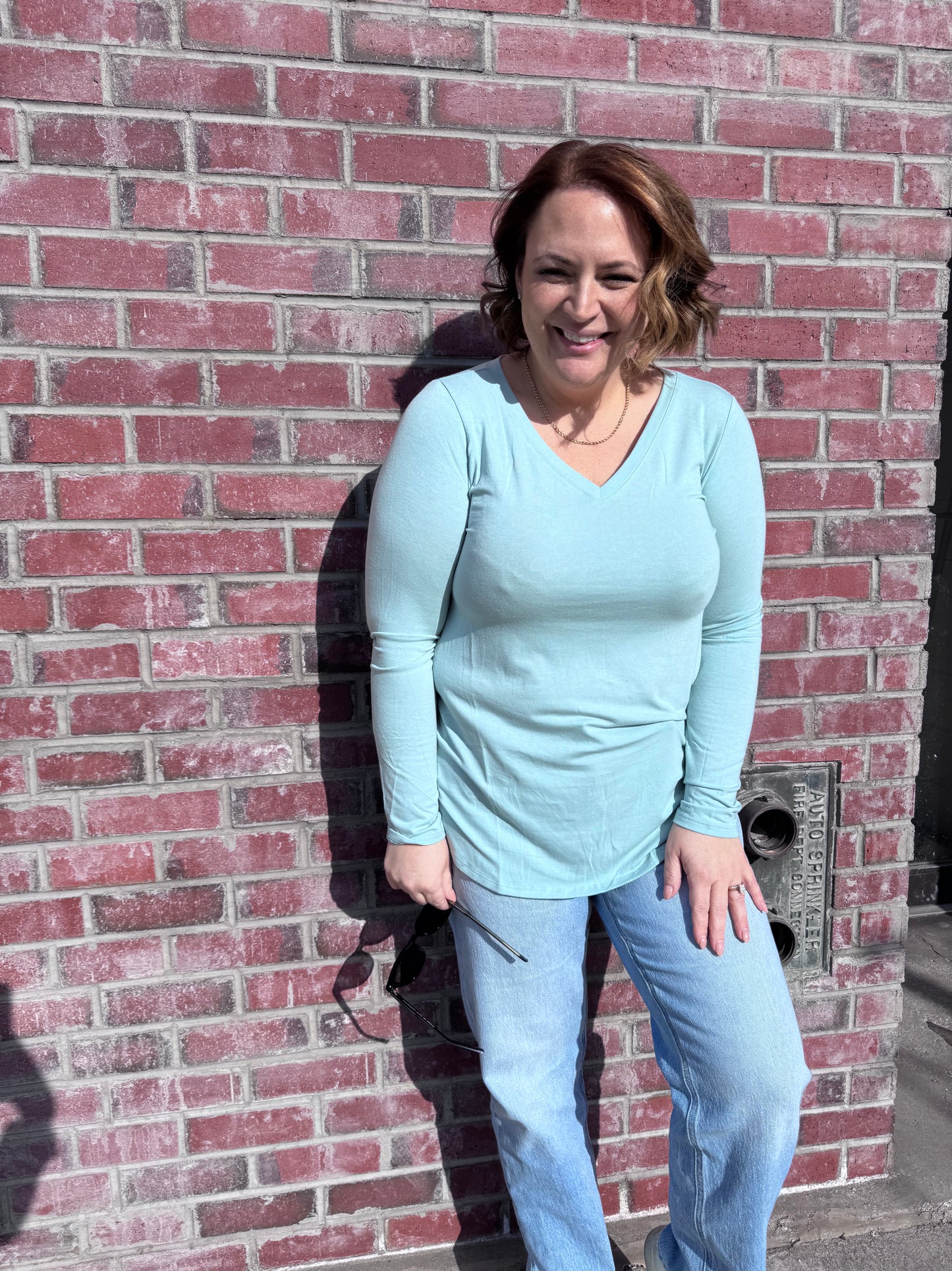 Luxe Long Sleeve Top - Mint FINAL SALE