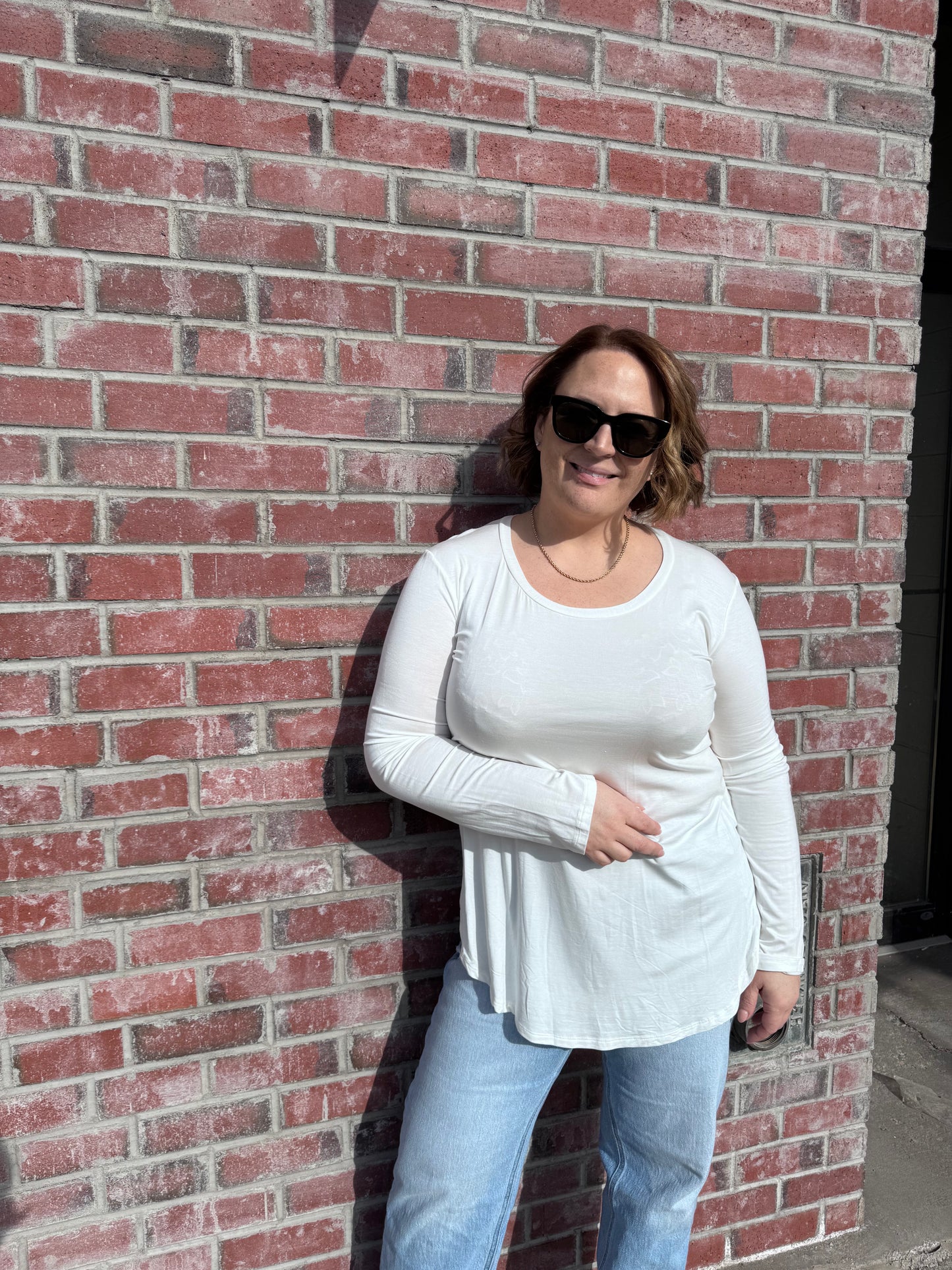 Ivory Long Sleeve Modal Top FINAL SALE