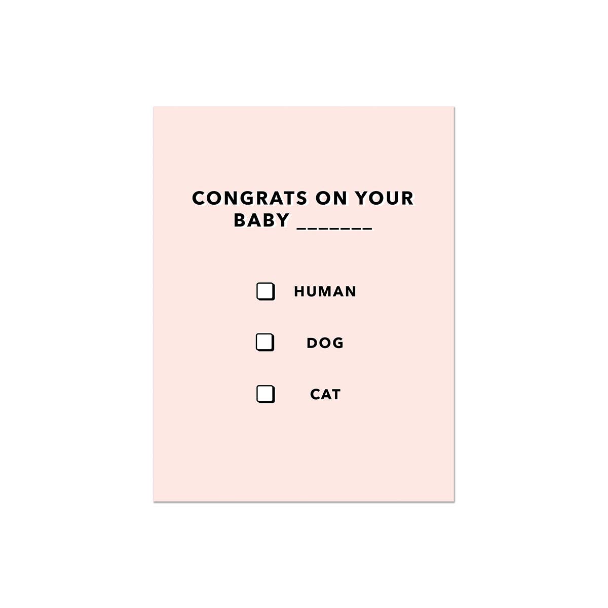 Baby Multiple Choice | Baby Card