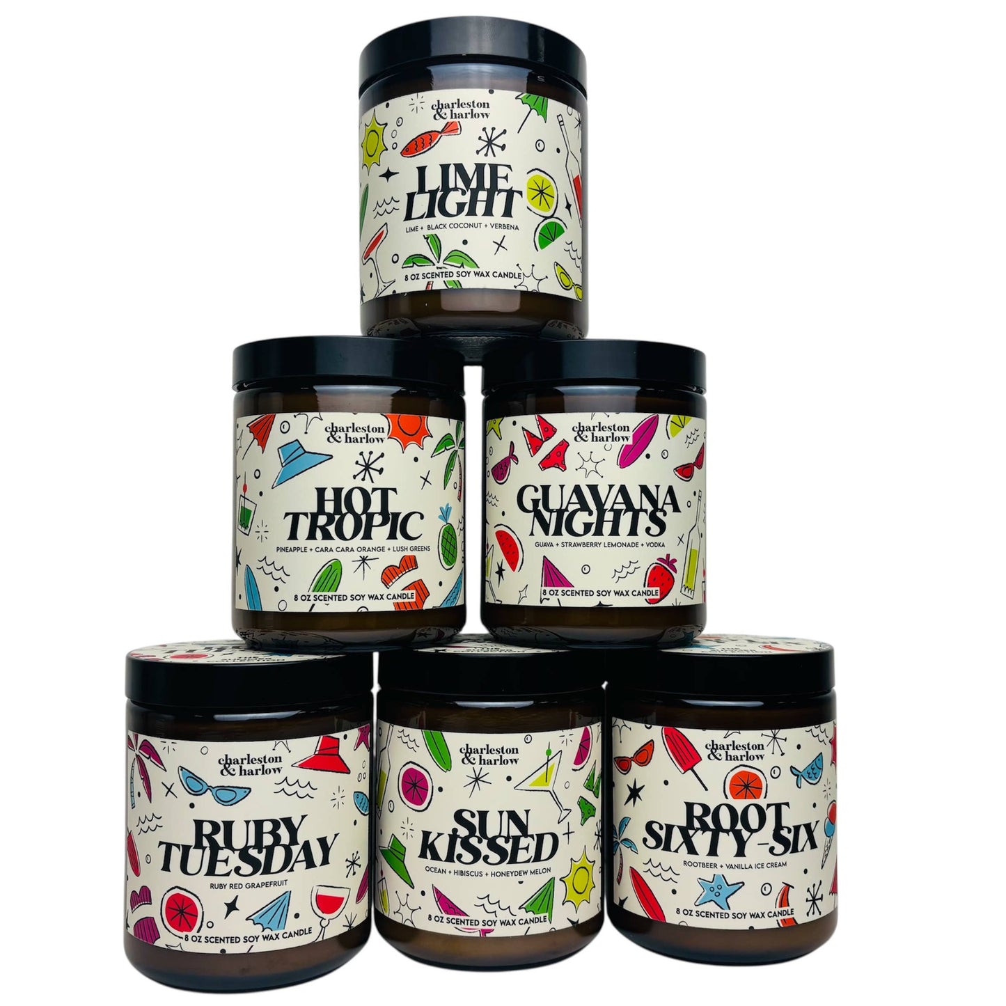 Charleston & Harlow Candle Co. - SUMMER Root Sixty-Six - Rootbeer Vanilla IceCream Soy Candle