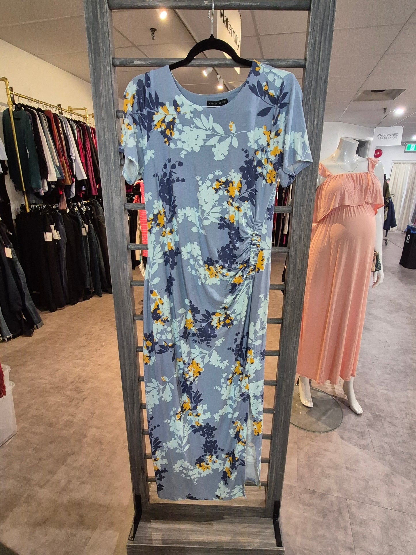 A Pea In The Pod Maternity Floral Maxi Dress Size Large