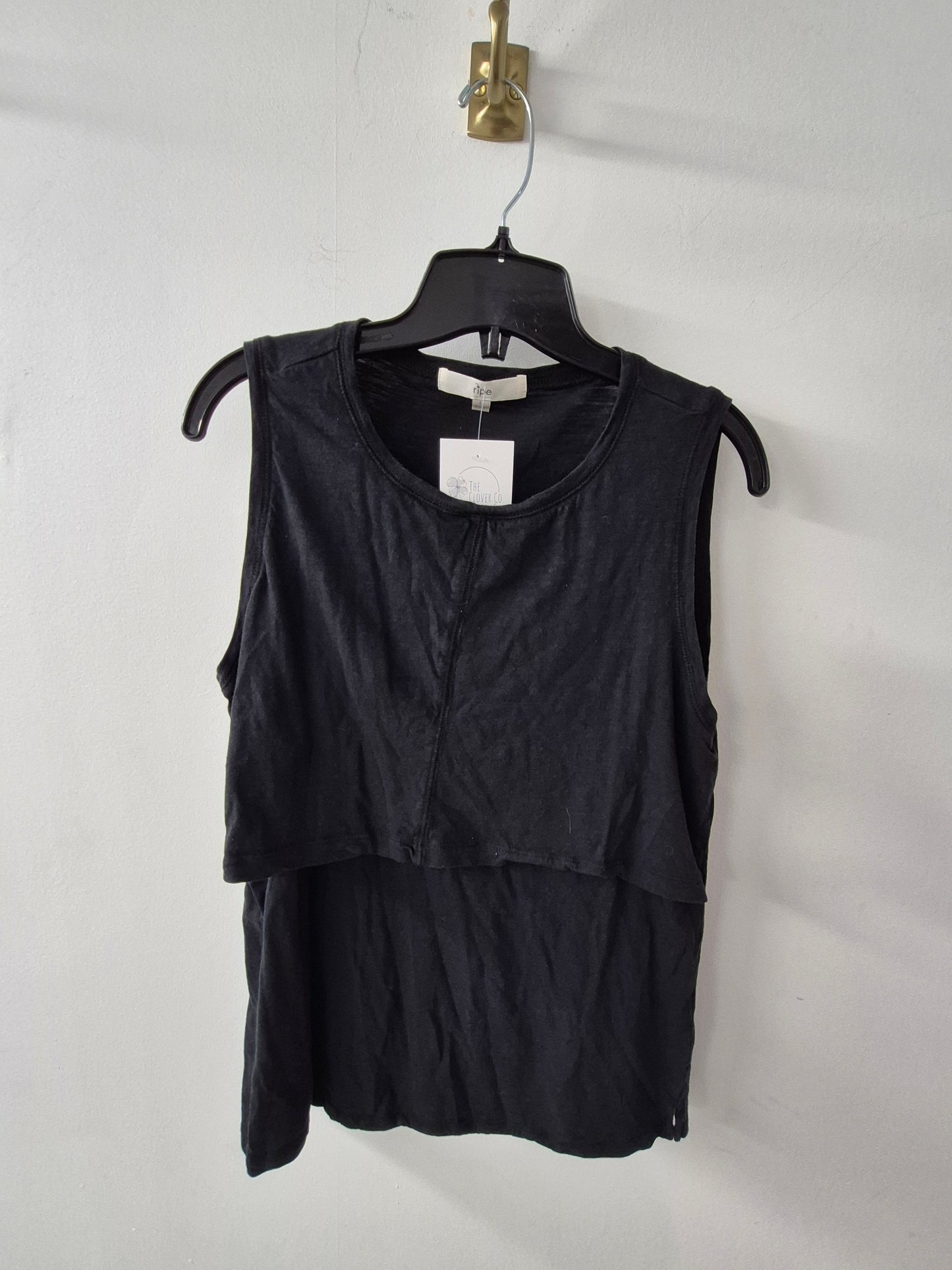 Ripe Maternity Black Nursing Tank Size Large