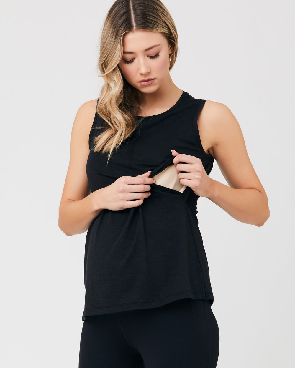 Ripe Maternity Black Nursing Tank Size Large