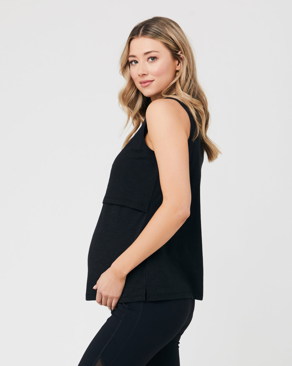 Ripe Maternity Black Nursing Tank Size Large