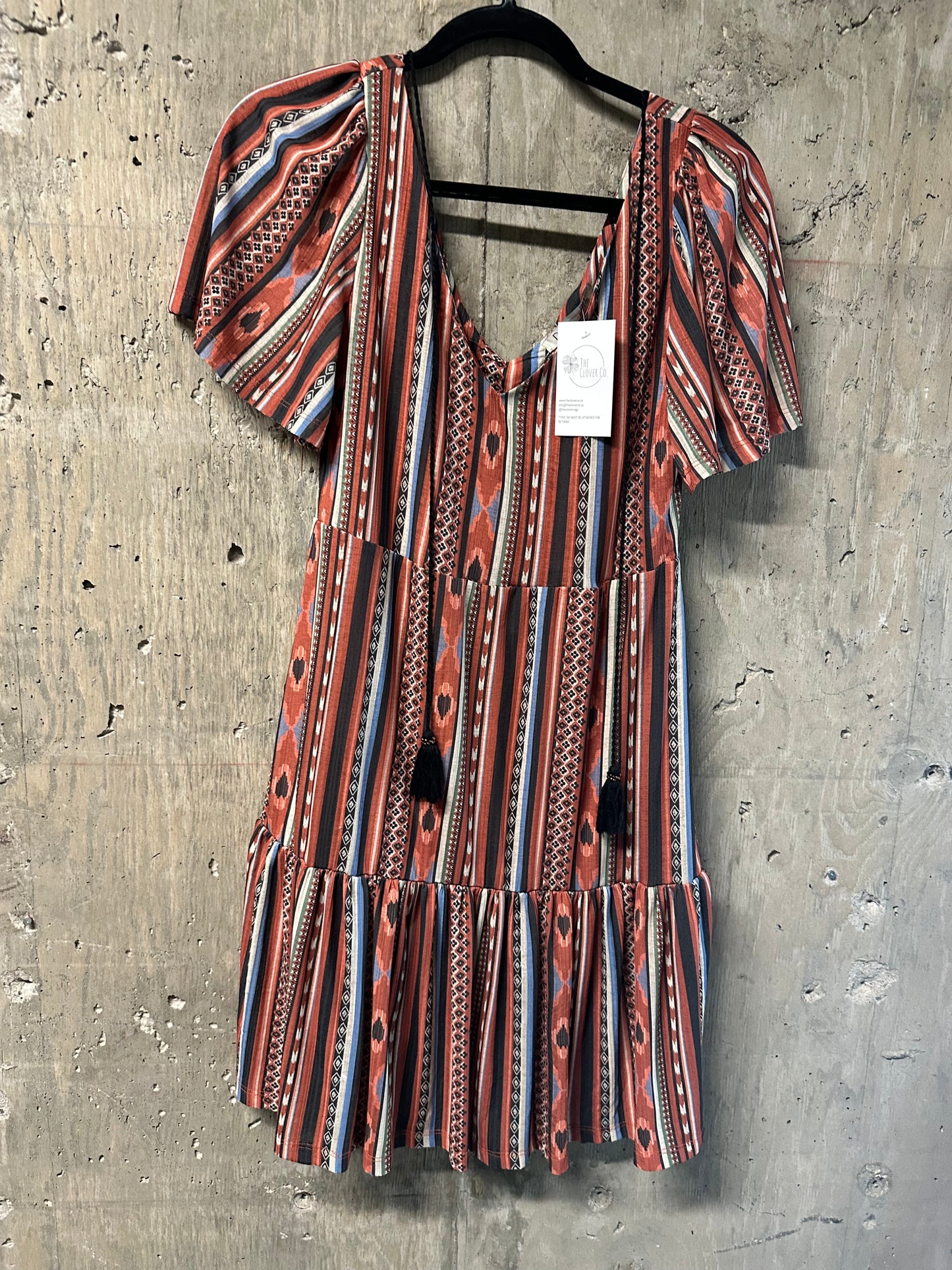Dex Geometric Print Dress Size S