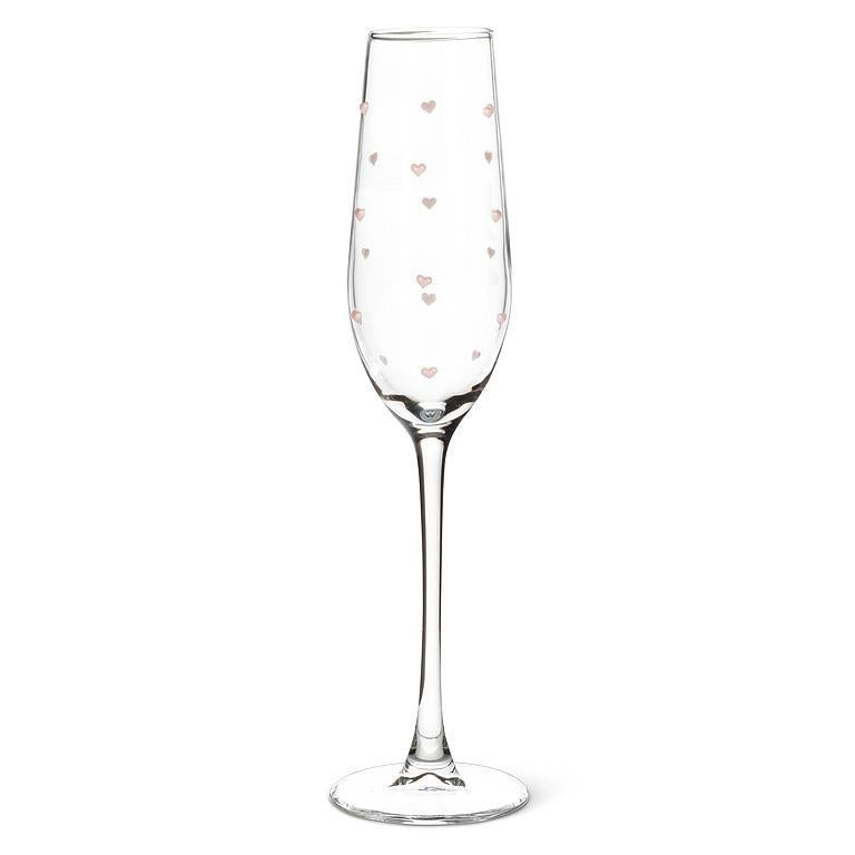 Champagne Flute with Hearts