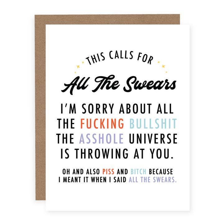 All The Swears Card