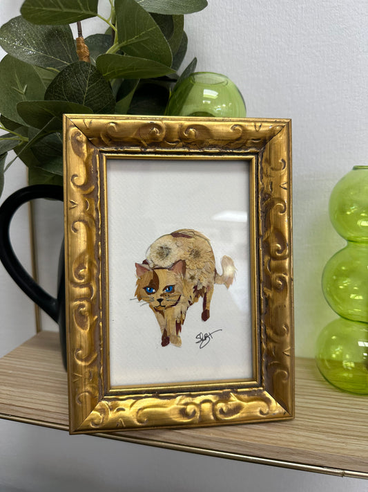 Floral Garden Art - Cat