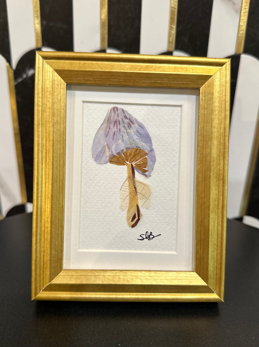 Floral Garden Art - Mini Blue Mushroom