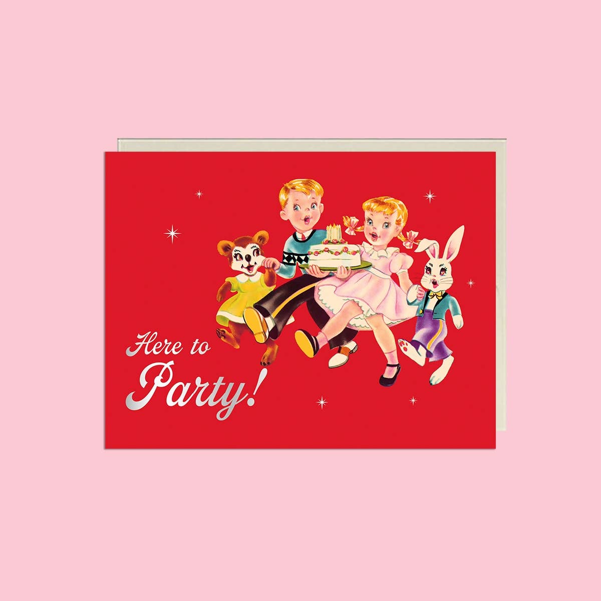 Lucky Goods Paper - Here to Party! – Foil Birthday Card