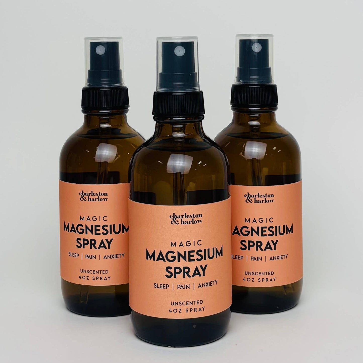 Charleston & Harlow Candle Co. - Unscented MAGIC Magnesium Spray -Sleep, Anxiety, Pain Relief