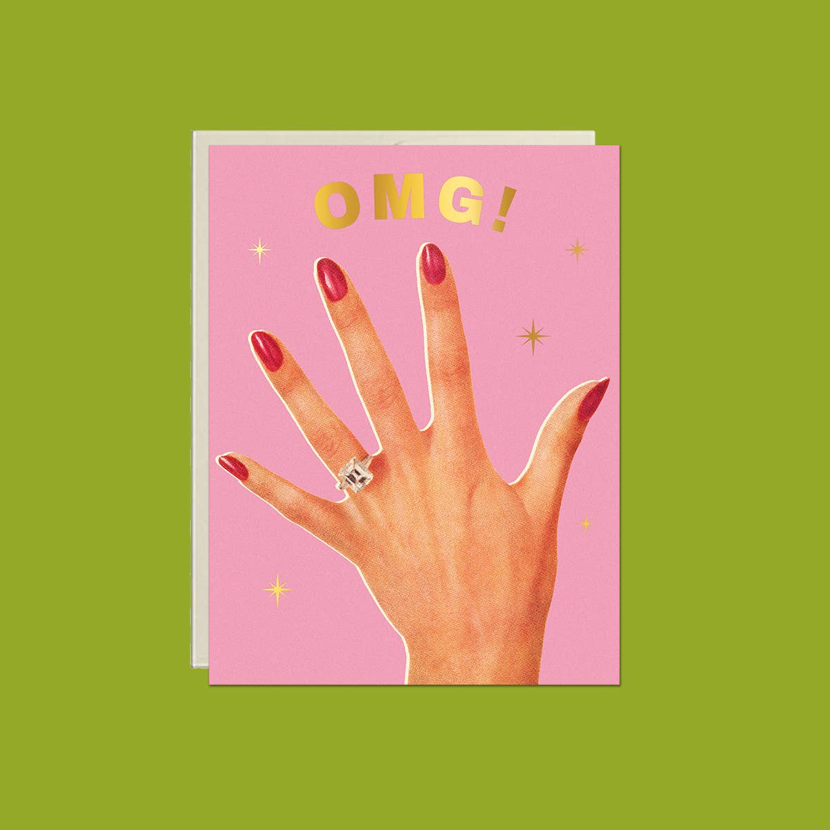 Lucky Goods Paper - OMG! Engaged Ring – Foil Engagement ✿ Celebration Card