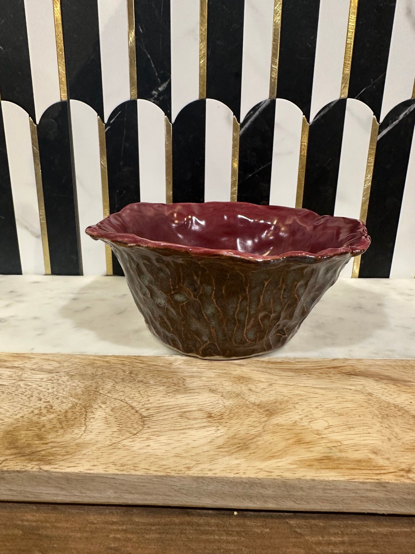 Textured Pottery Bowl