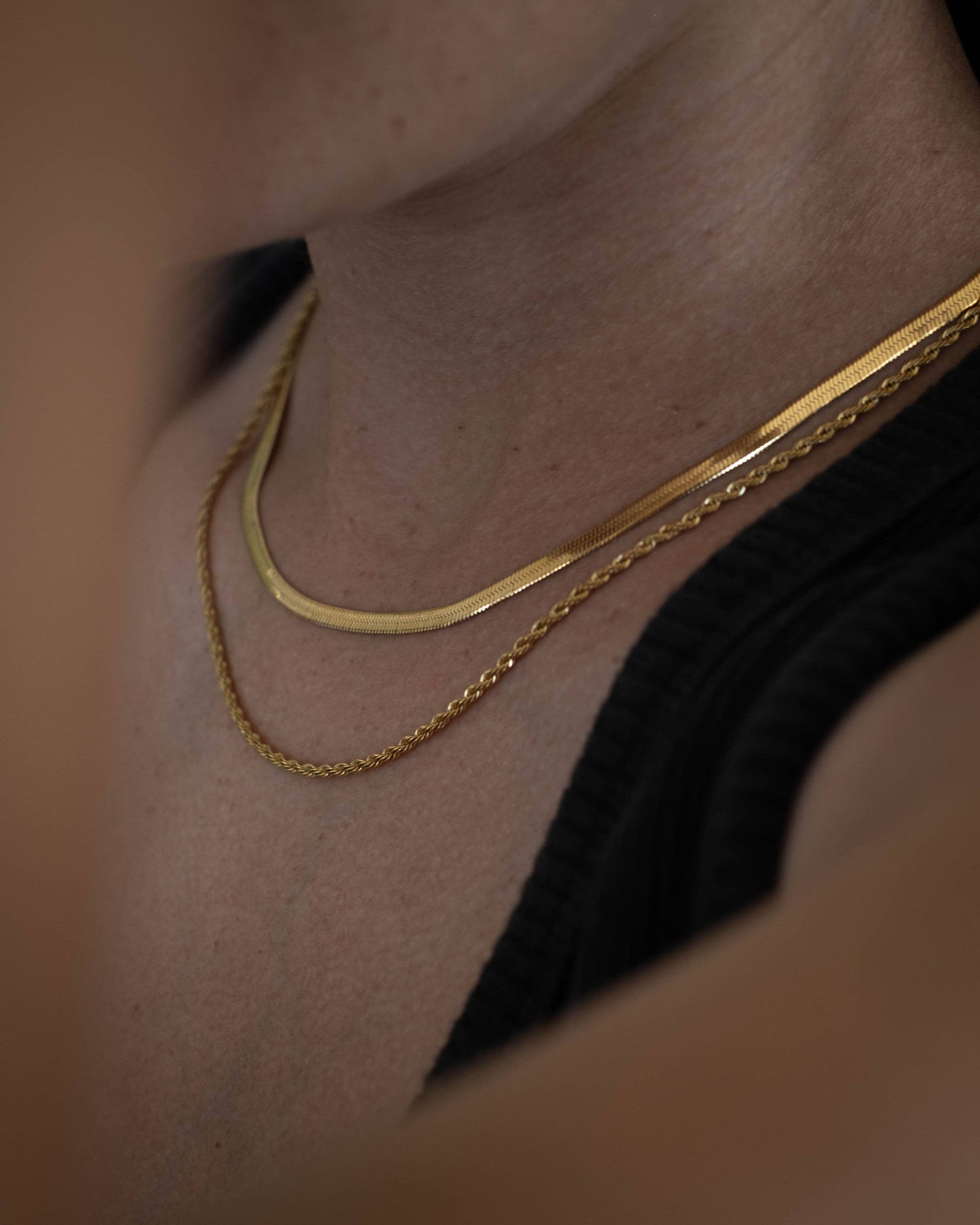 Hunter & Hare - Sandra Dual Rope and Snake Chain Necklace